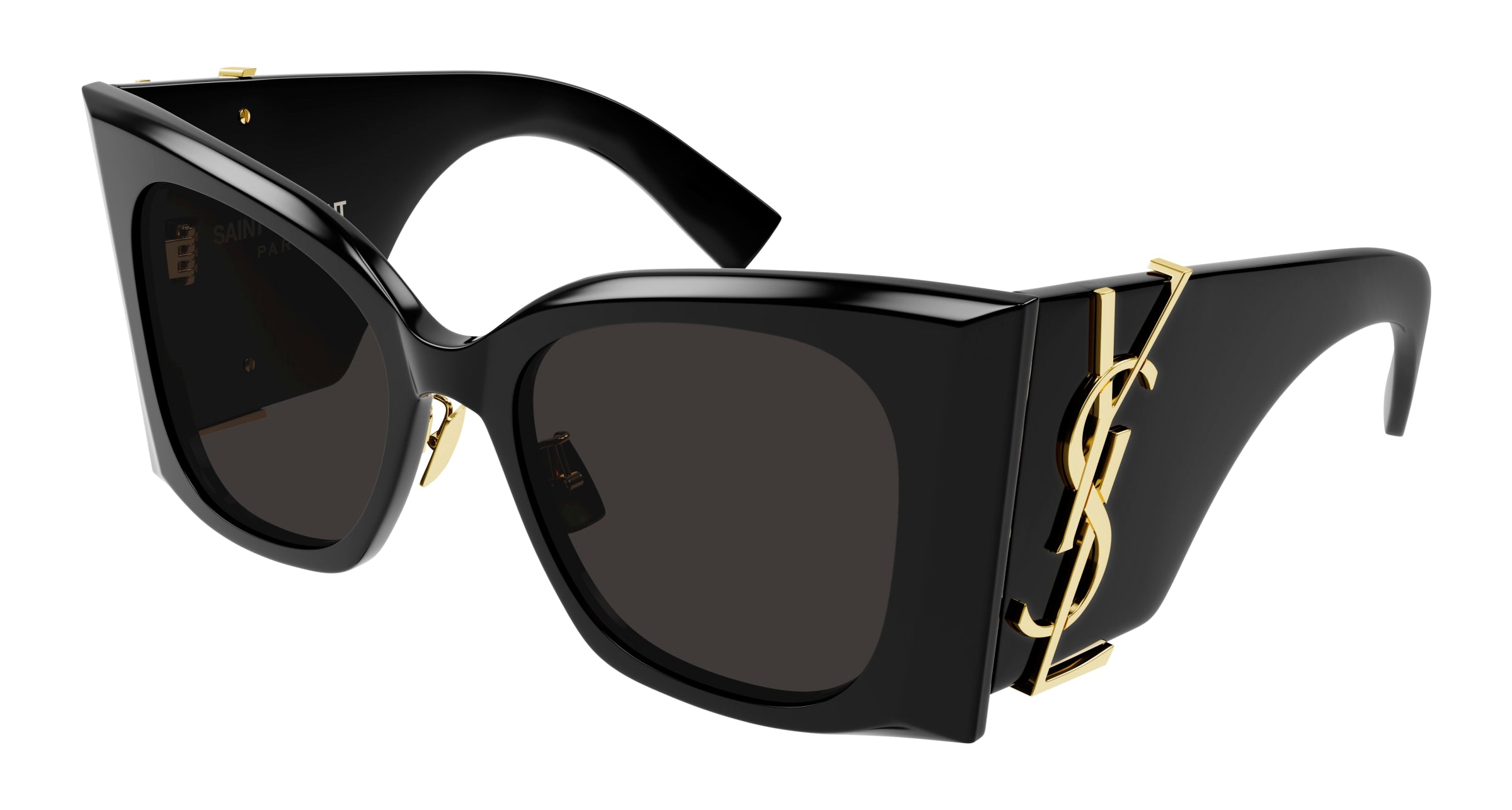 Saint Laurent Donna Sl M119/F Blaze 001 Occhiali Da Sole Acetato Nero Nero Cat Eye Normale
