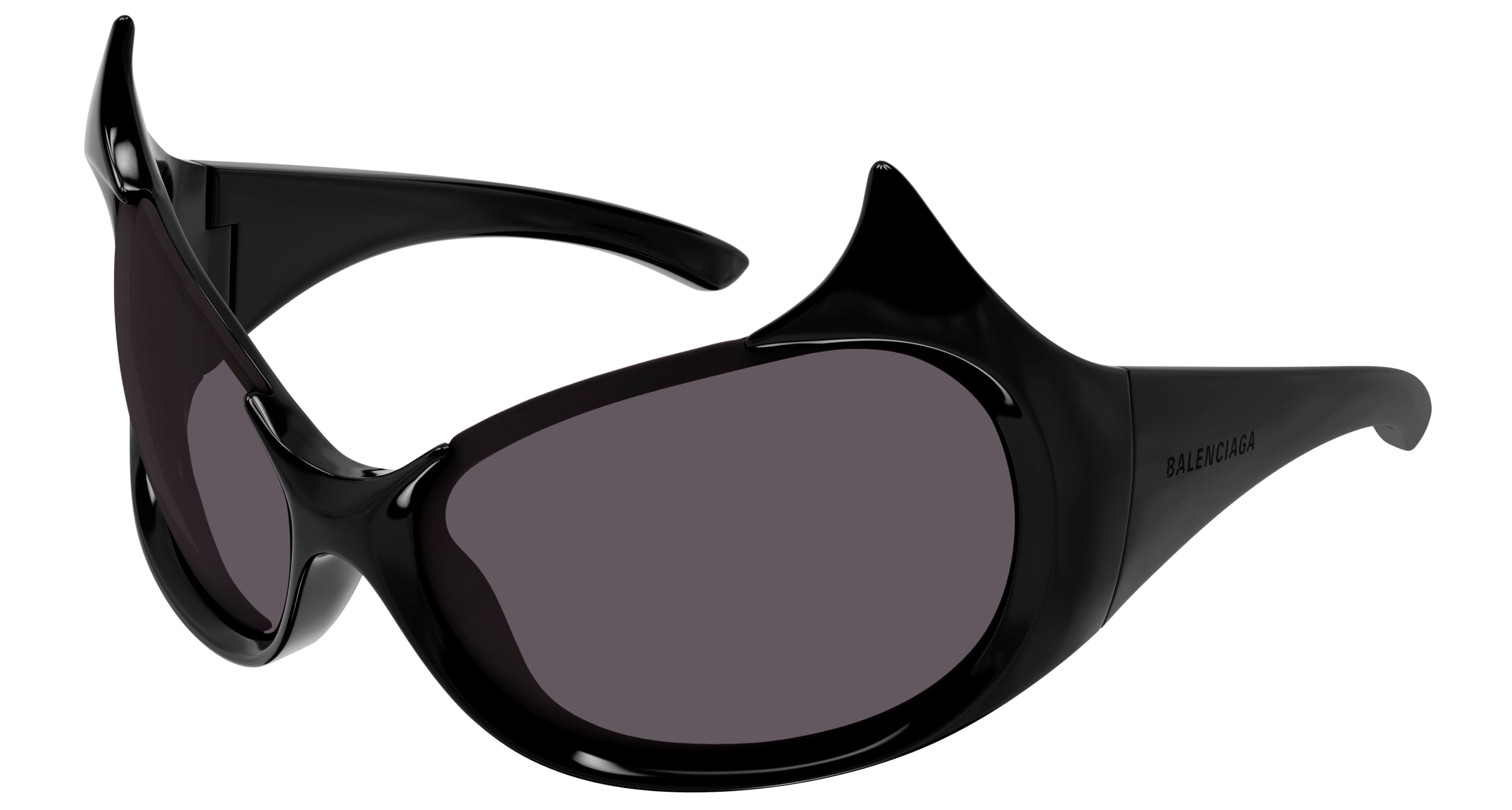 Balenciaga Donna Bb0284S 001 Occhiali Da Sole Bio-Iniettato Nero Grigio Maschera