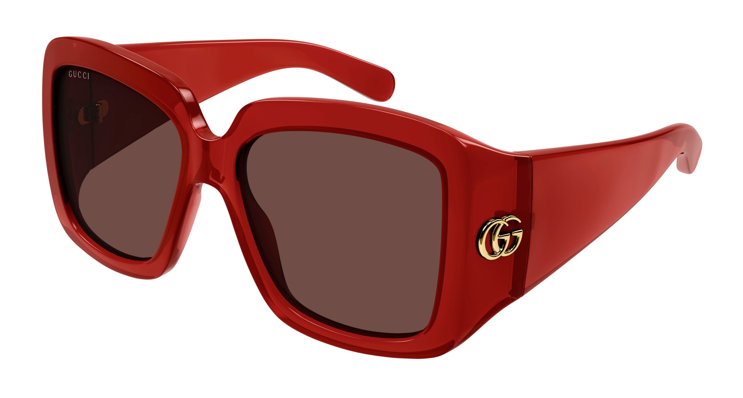 Gucci Donna Gg1402S 003 Occhiali Da Sole Acetato Bordeaux Marrone Squadrata Normale