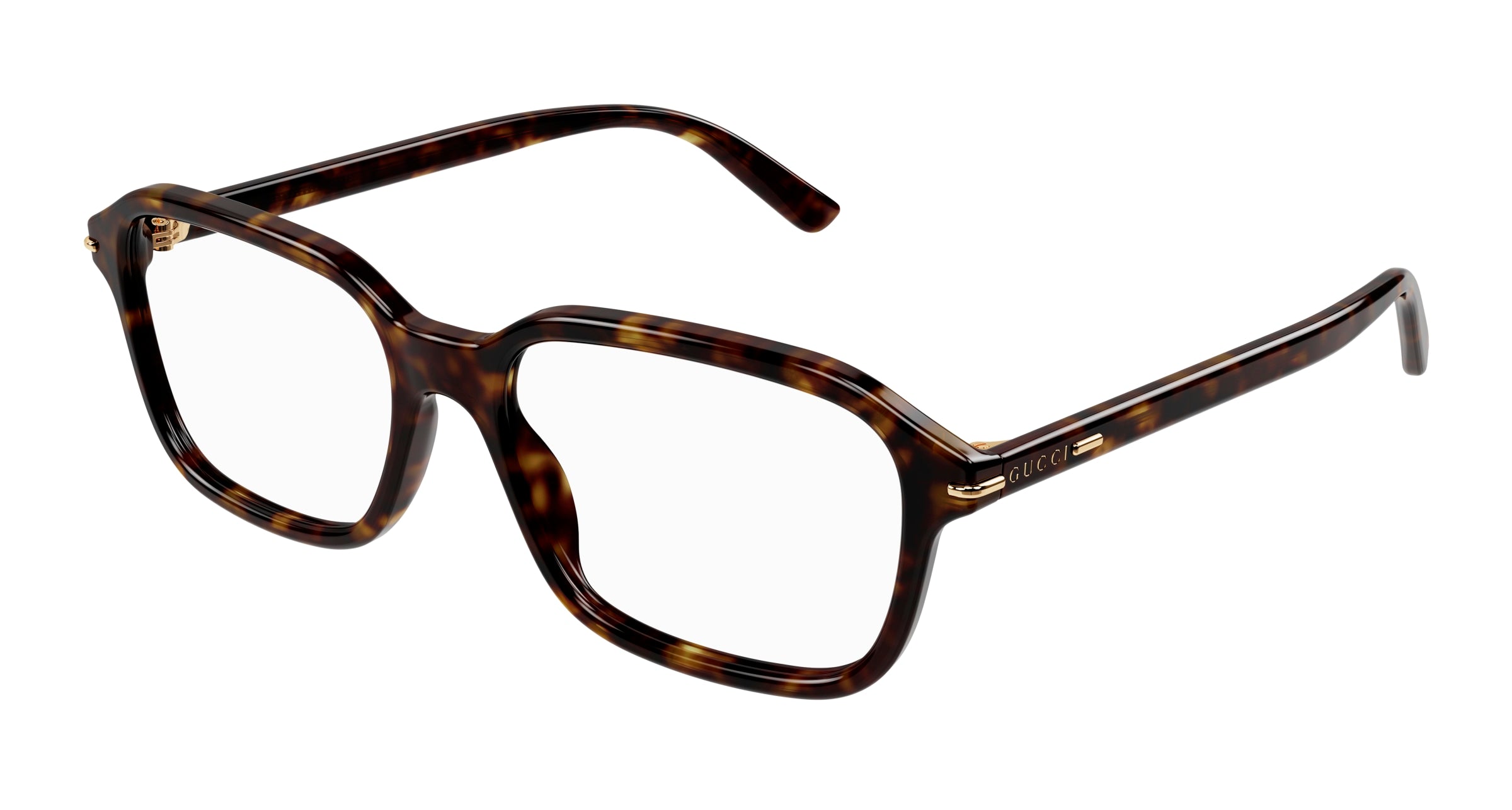 Gucci Uomo Gg1446O 002 Montature Da Vista Acetato Havana Trasparente Squadrata