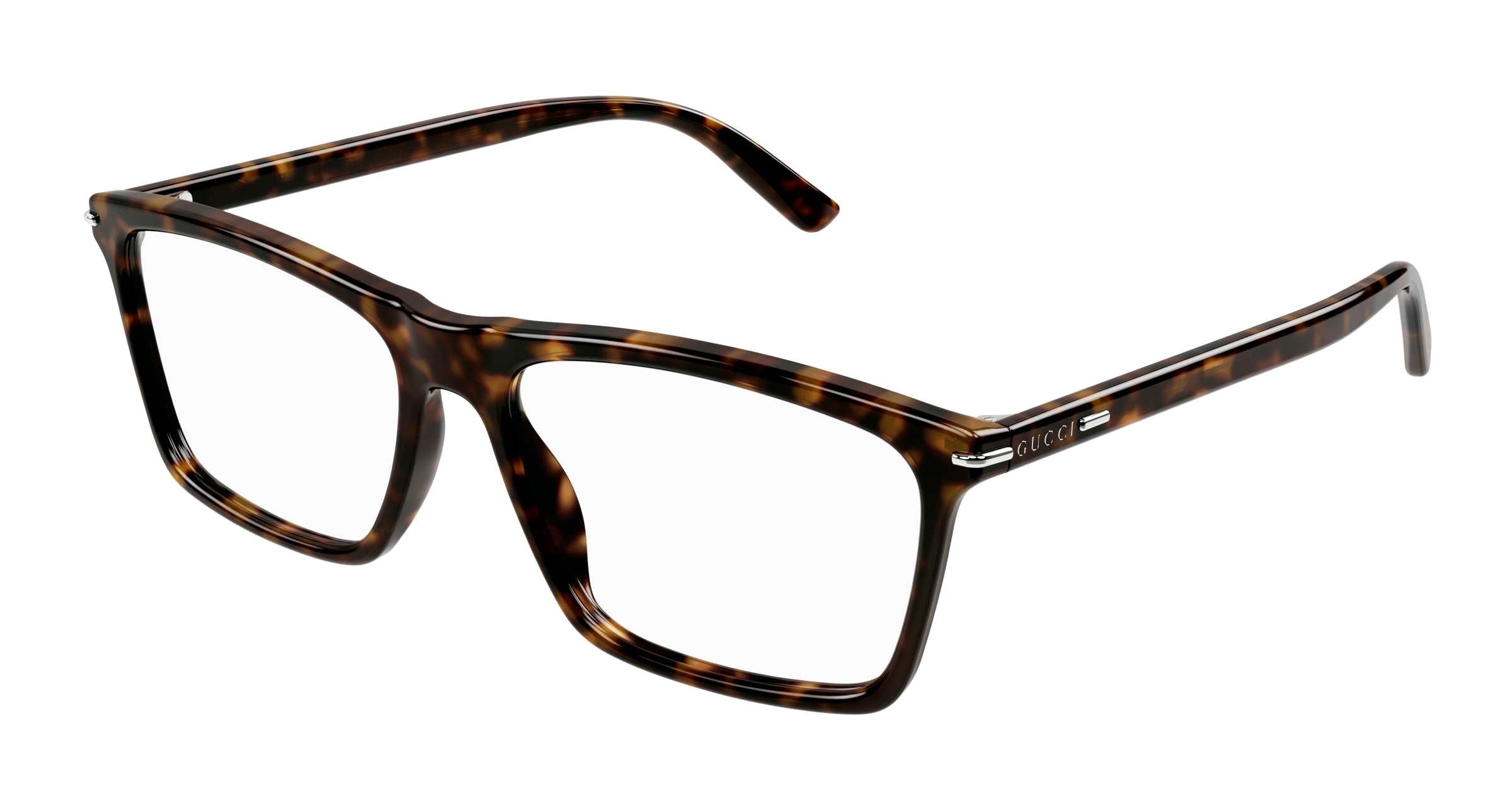 Gucci Uomo Gg1445O 002 Montature Da Vista Acetato Havana Trasparente Squadrata