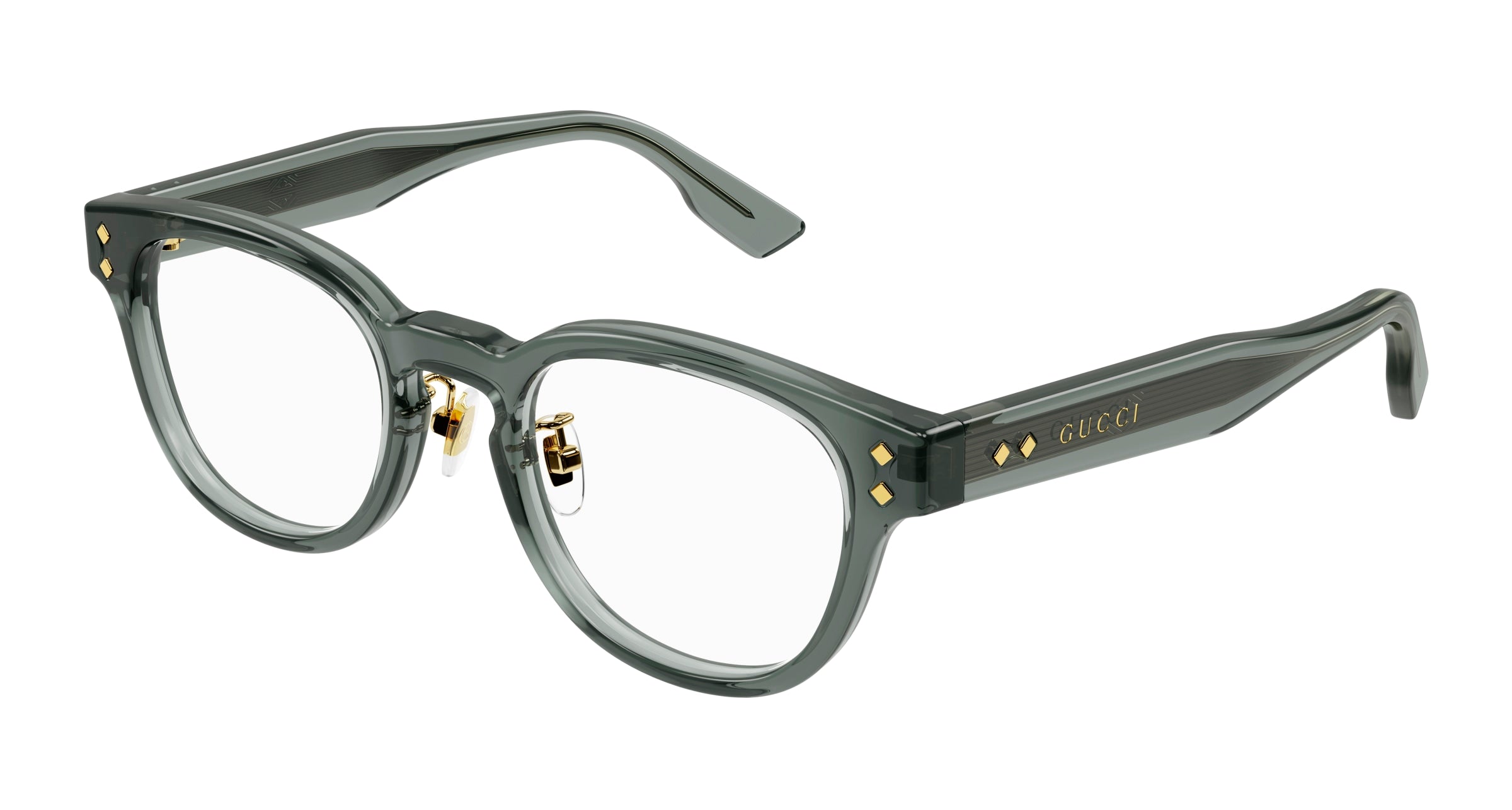 Gucci Uomo Gg1470Oj 003 Montature Da Vista Acetato Grigio Trasparente Pantos