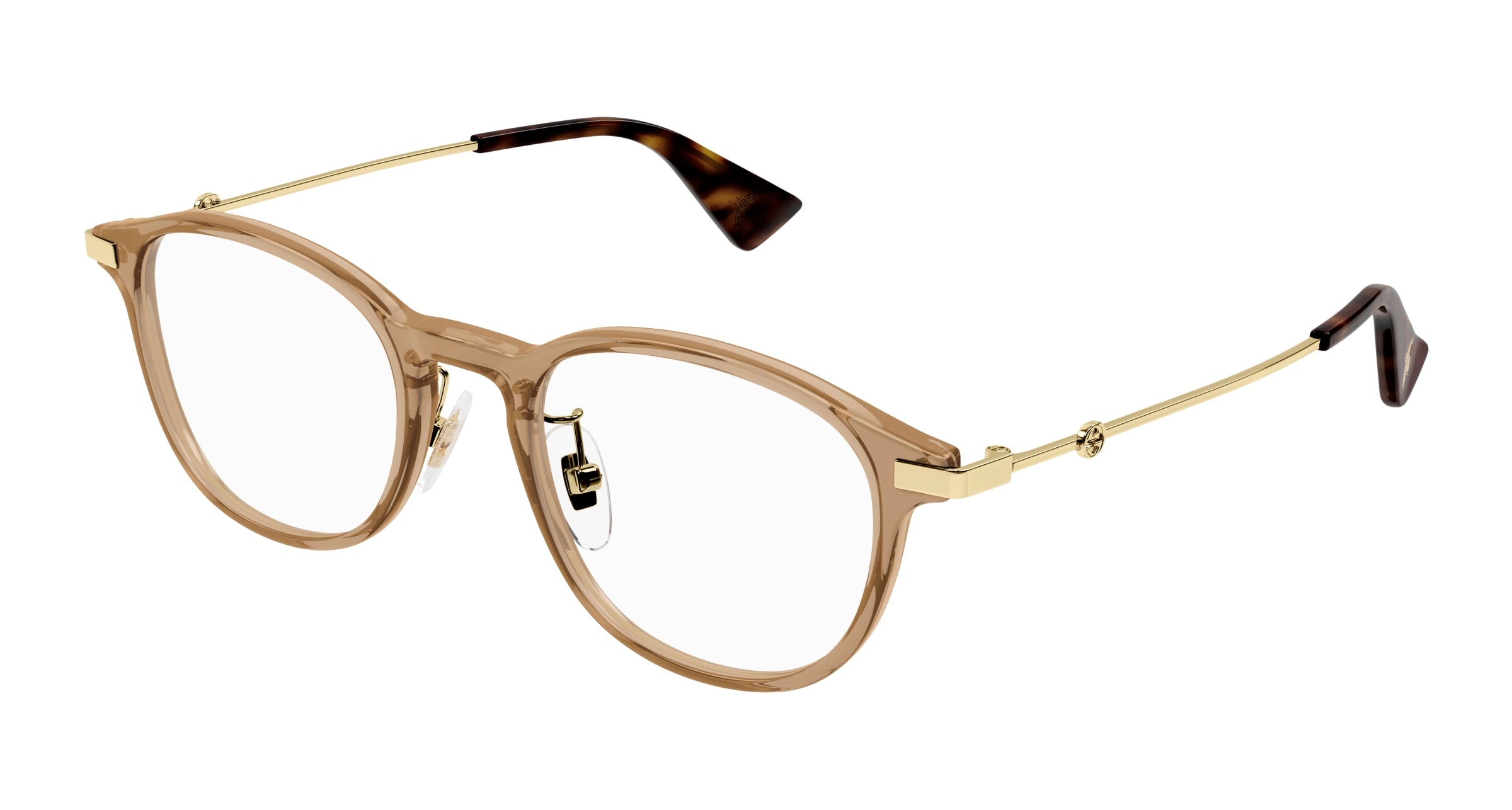 Gucci Uomo Gg1471Oj 003 Montature Da Vista Acetato Marrone Trasparente Pantos
