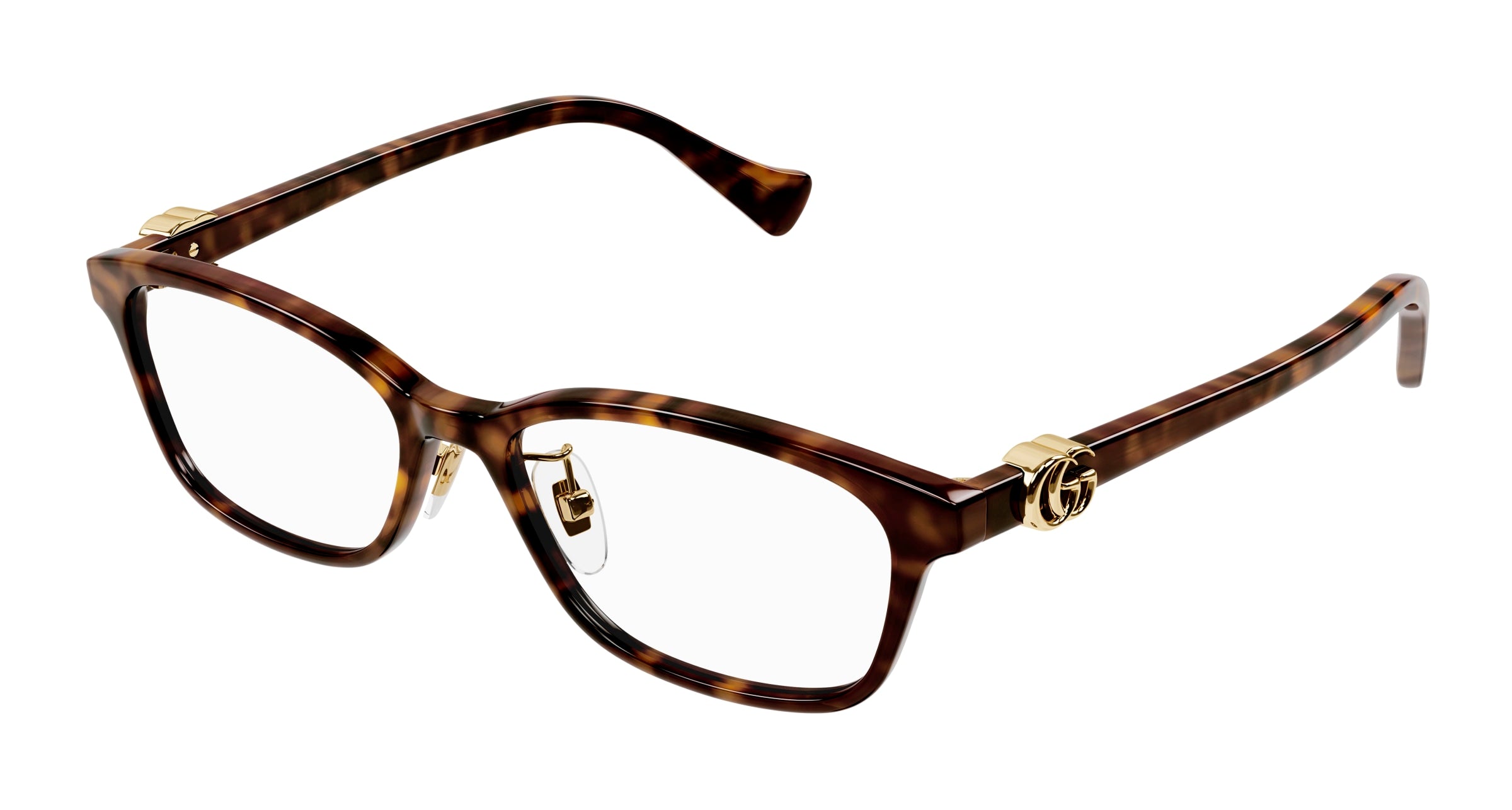 Gucci Donna Gg1473Oj 002 Montature Da Vista Acetato Havana Trasparente Squadrata