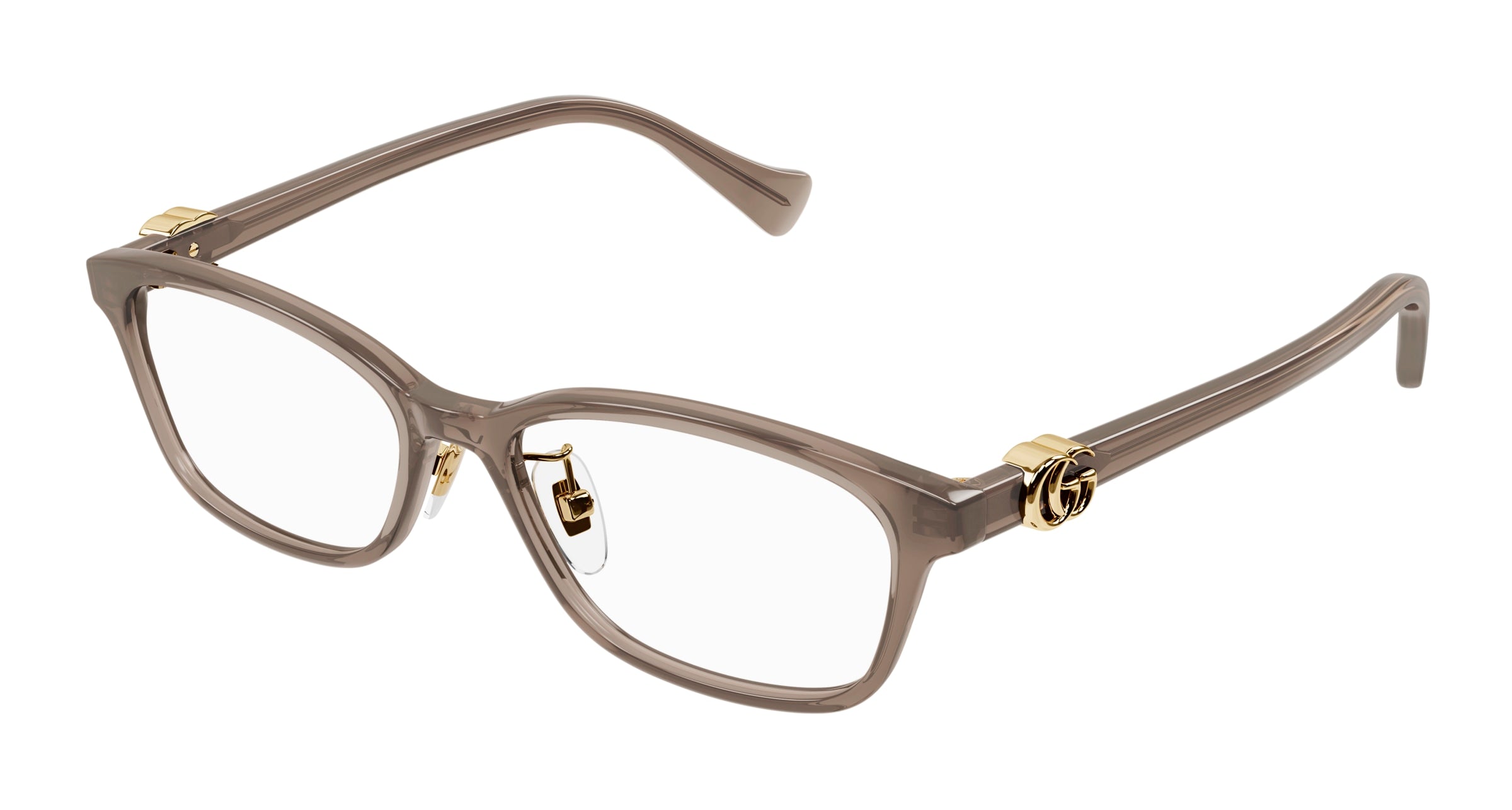 Gucci Donna Gg1473Oj 003 Montature Da Vista Acetato Marrone Trasparente Squadrata