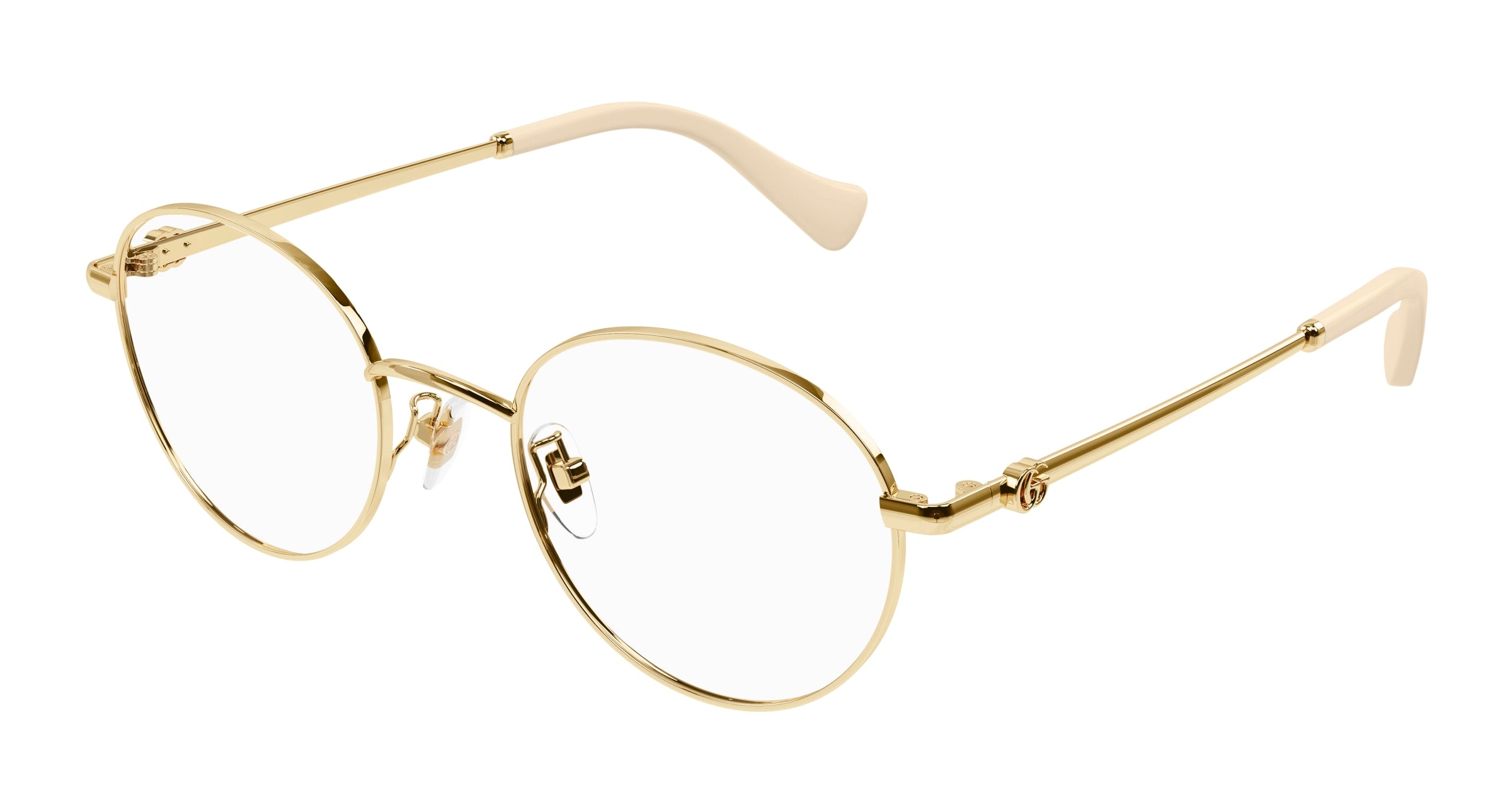 Gucci Donna Gg1472Oj 001 Montature Da Vista Metallo Oro Trasparente Rotonda