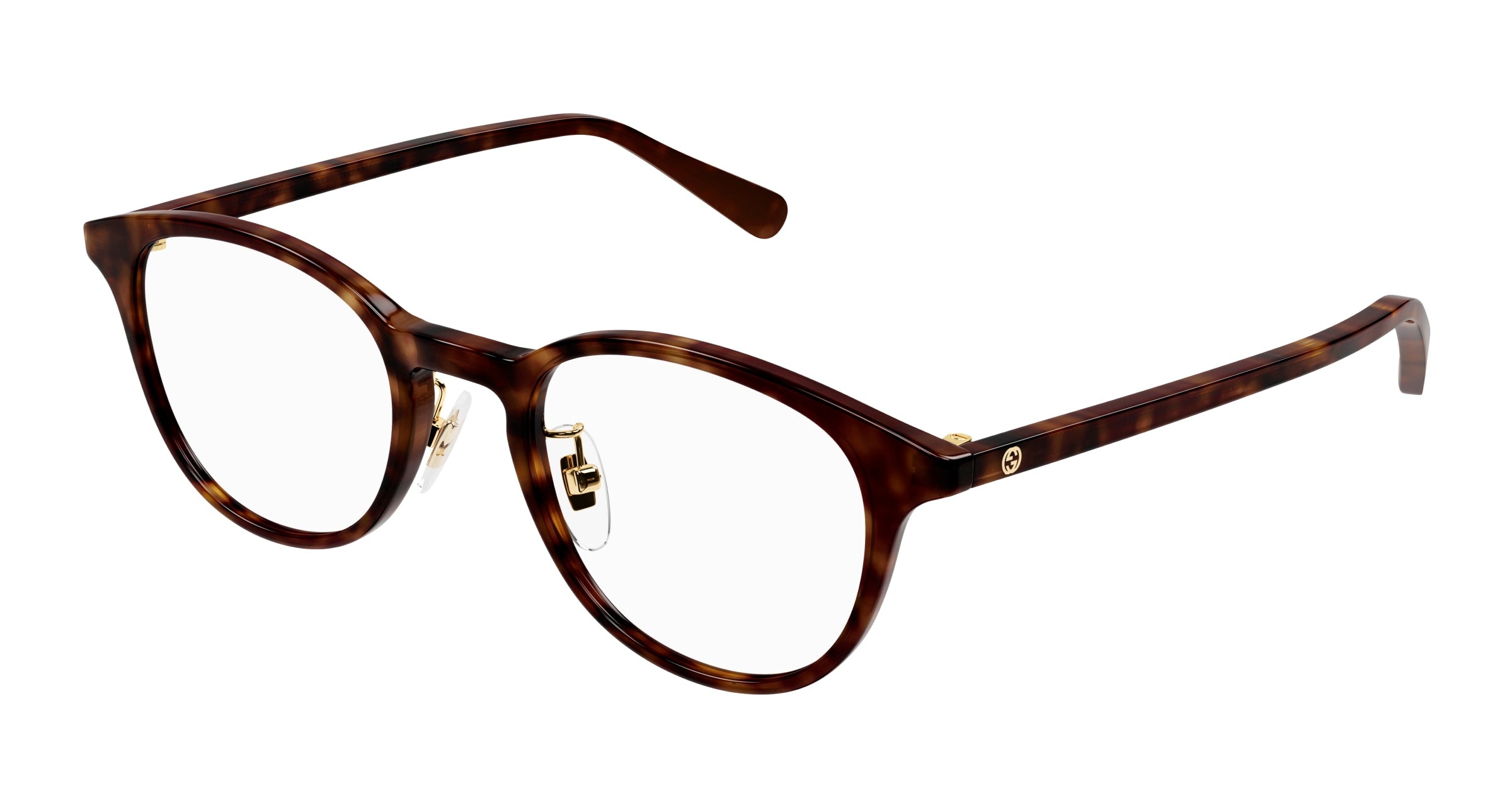 Gucci Donna Gg1474Oj 002 Montature Da Vista Acetato Havana Trasparente Rotonda