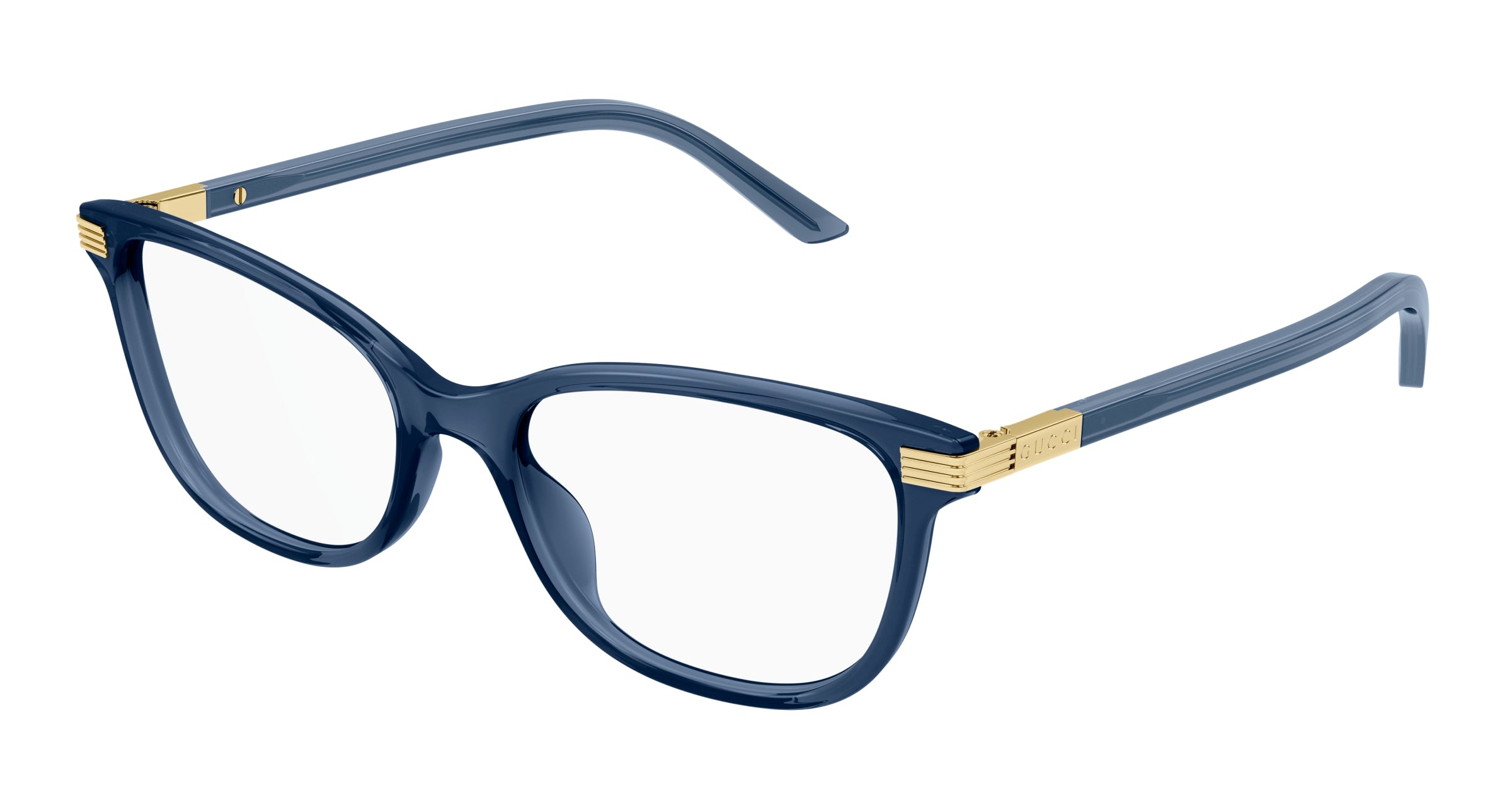 Gucci Donna Gg1451O 006 Montature Da Vista Acetato Blu Trasparente Cat Eye