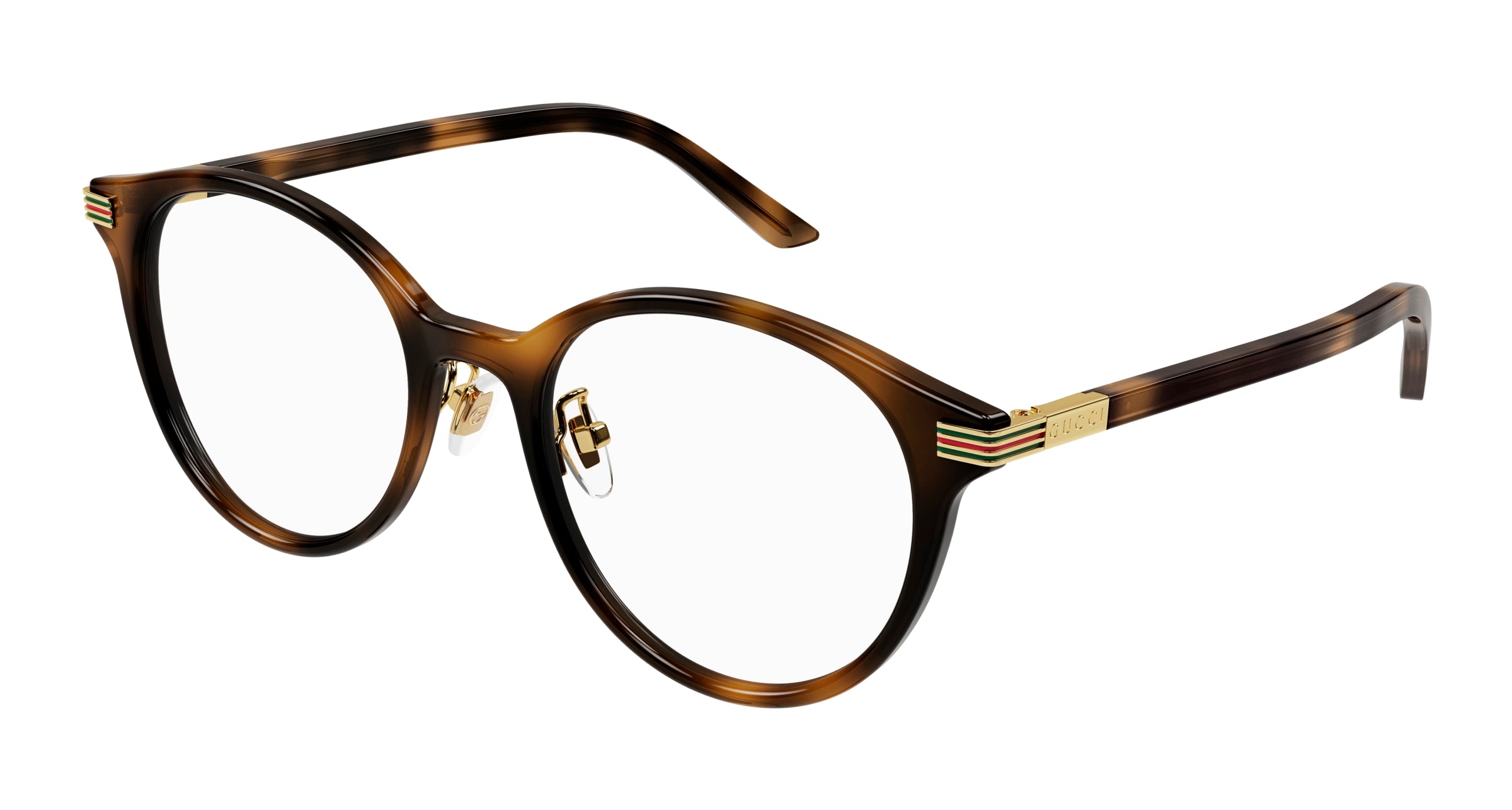 Gucci Donna Gg1454Ok 002 Montature Da Vista Acetato Havana Trasparente Pantos