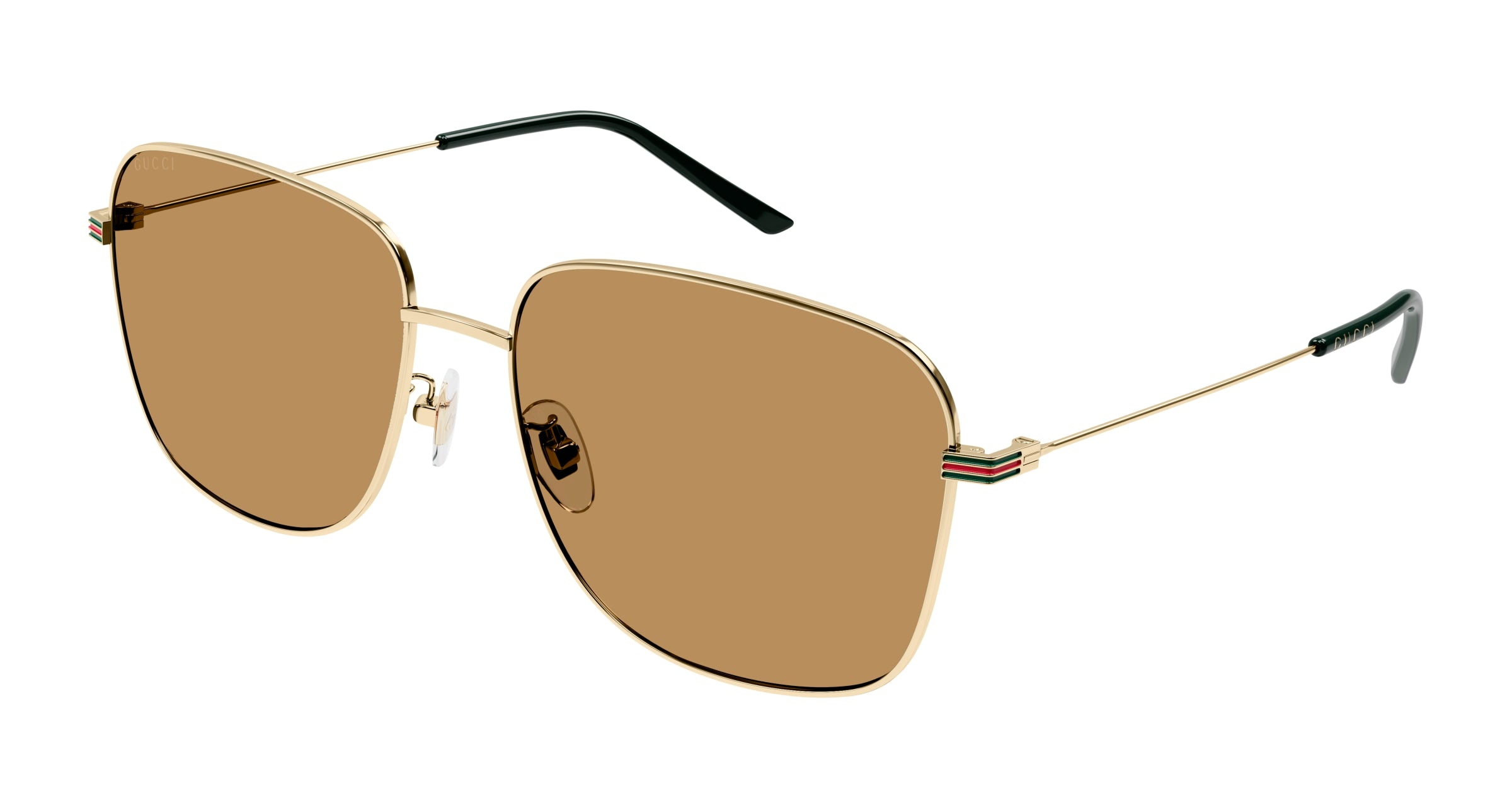 Gucci Uomo Gg1464Sa 002 Occhiali Da Sole Metallo Oro Marrone Squadrata Normale