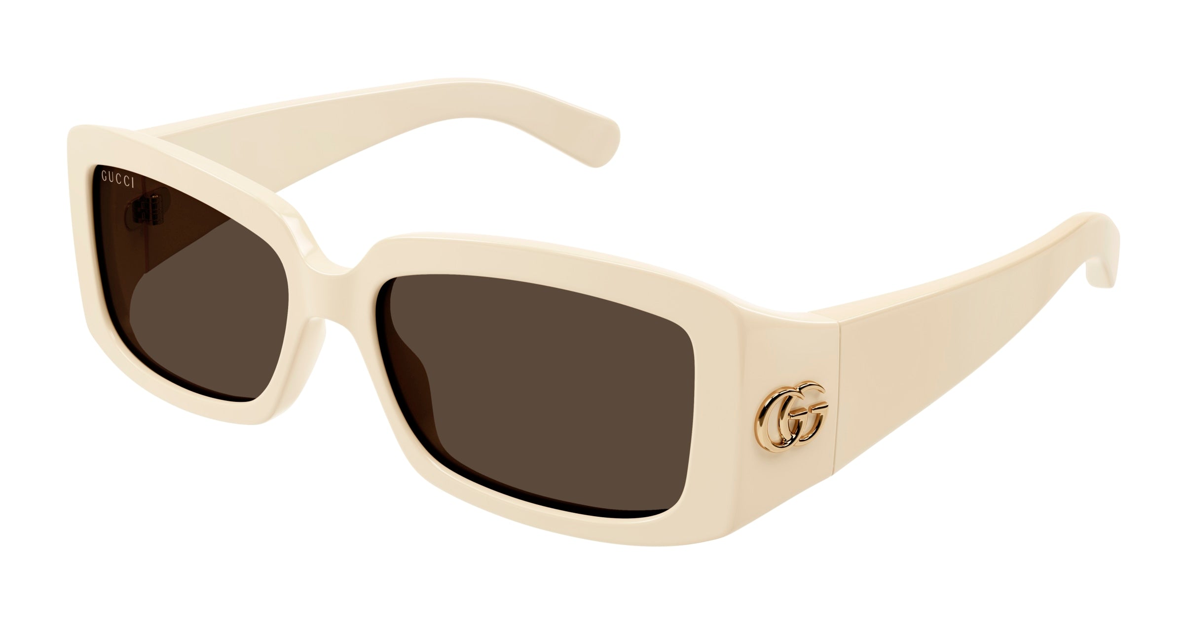 Gucci Donna Gg1403Sk 004 Occhiali Da Sole Iniettato Avorio Marrone Squadrata Normale