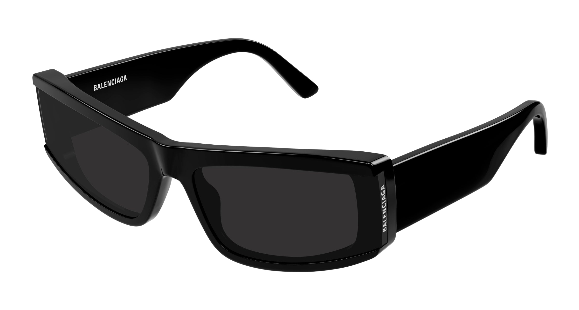 Balenciaga Uomo Bb0301S 001 Occhiali Da Sole Acetato Nero Grigio Squadrata