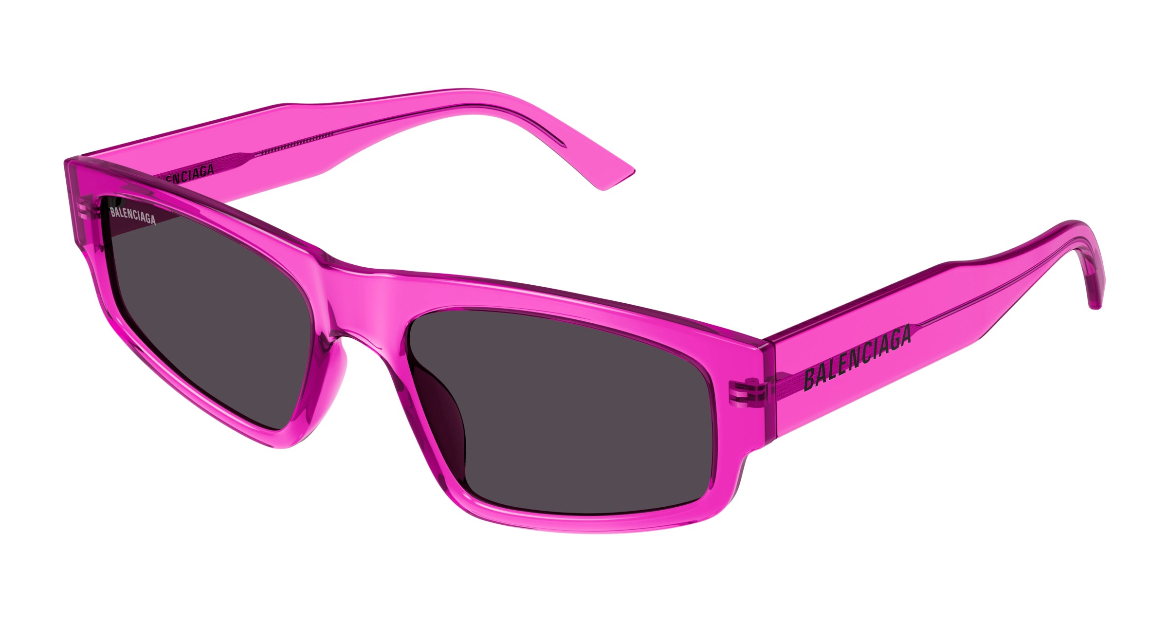 Balenciaga Unisex Bb0305S 005 Occhiali Da Sole Acetato Fucsia Grigio Cat Eye