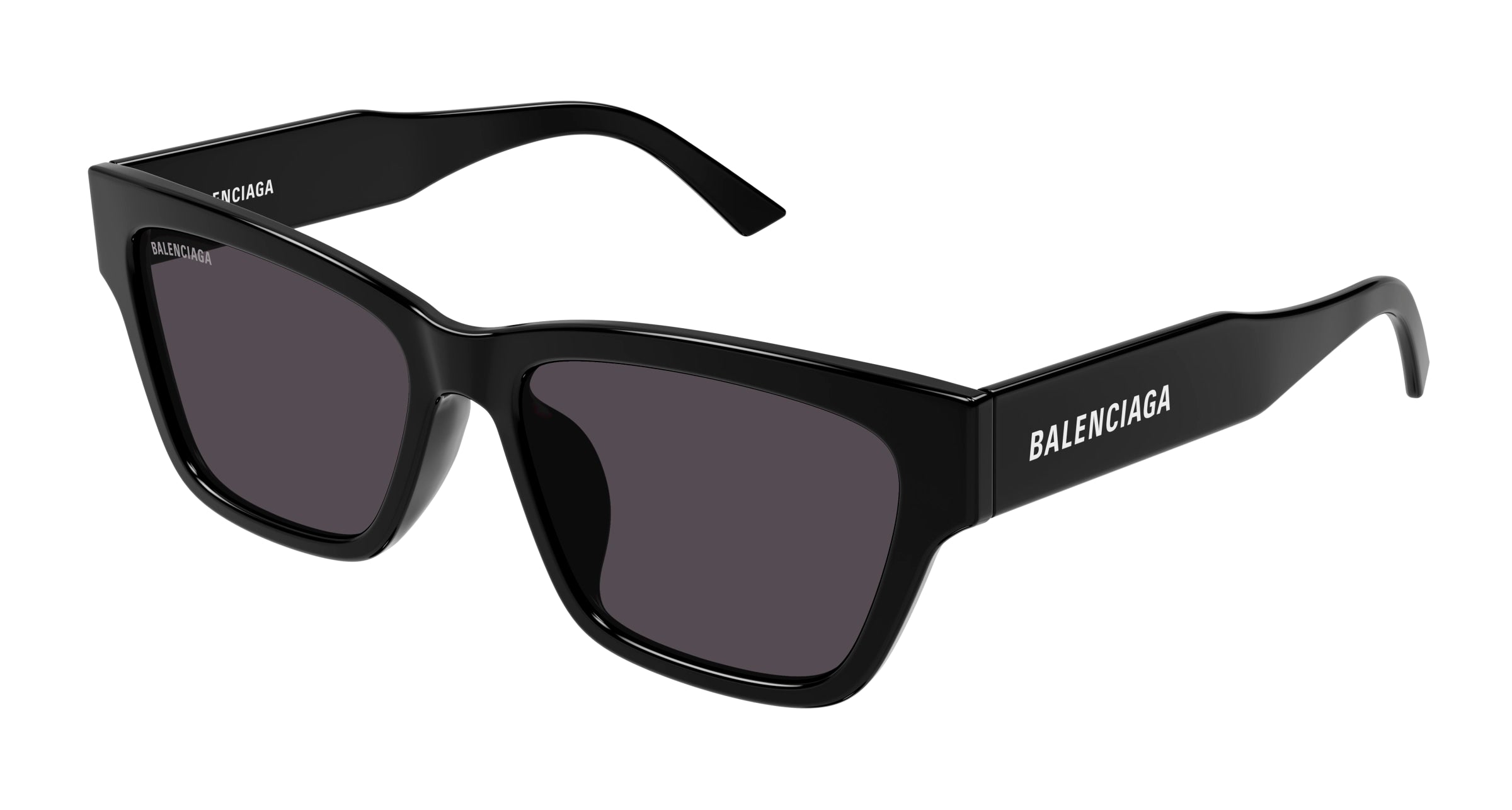 Balenciaga Donna Bb0307Sa 001 Occhiali Da Sole Acetato Nero Grigio Squadrata