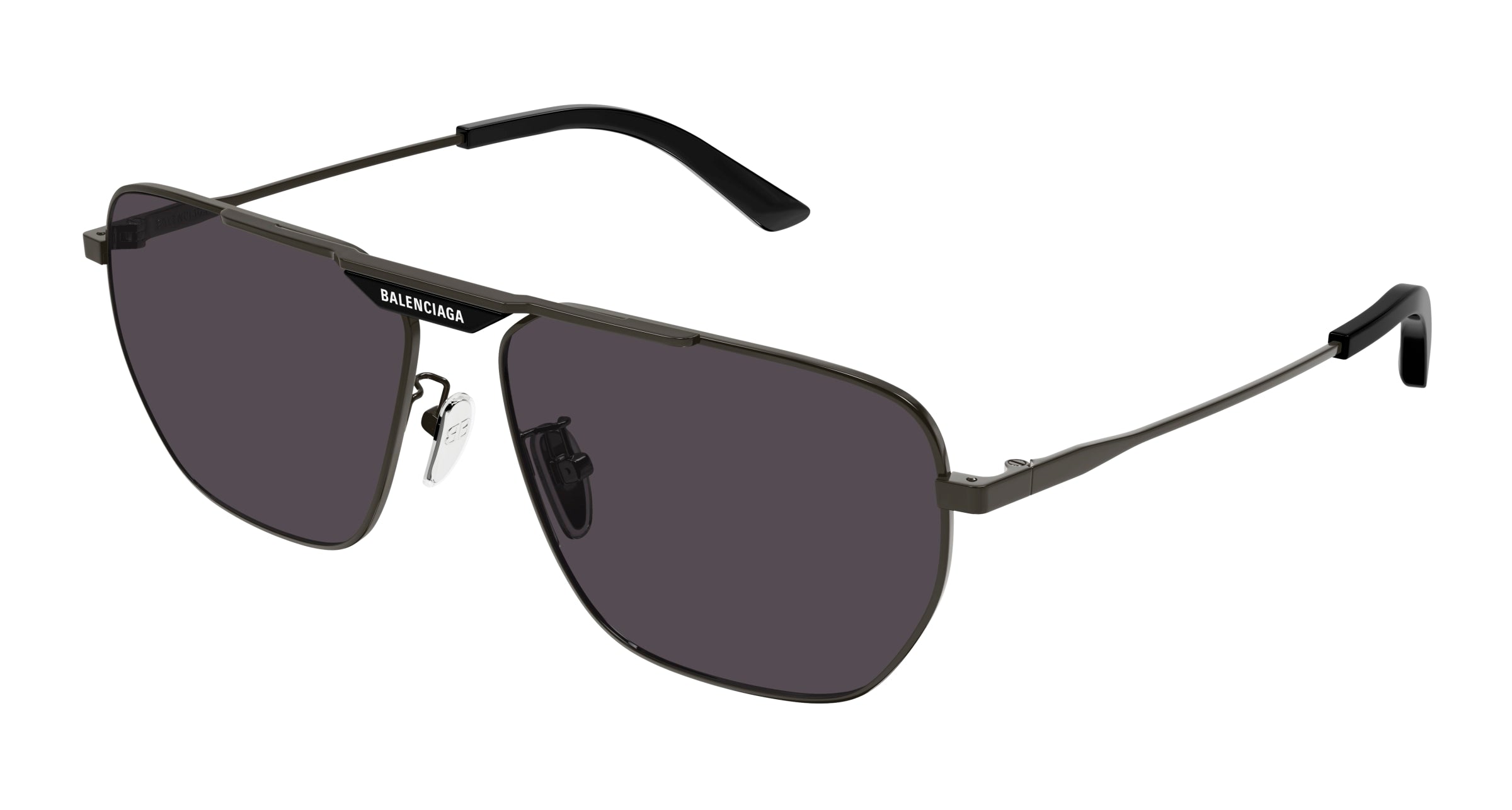 Balenciaga Uomo Bb0298Sa 001 Occhiali Da Sole Metallo Grigio Grigio Squadrata