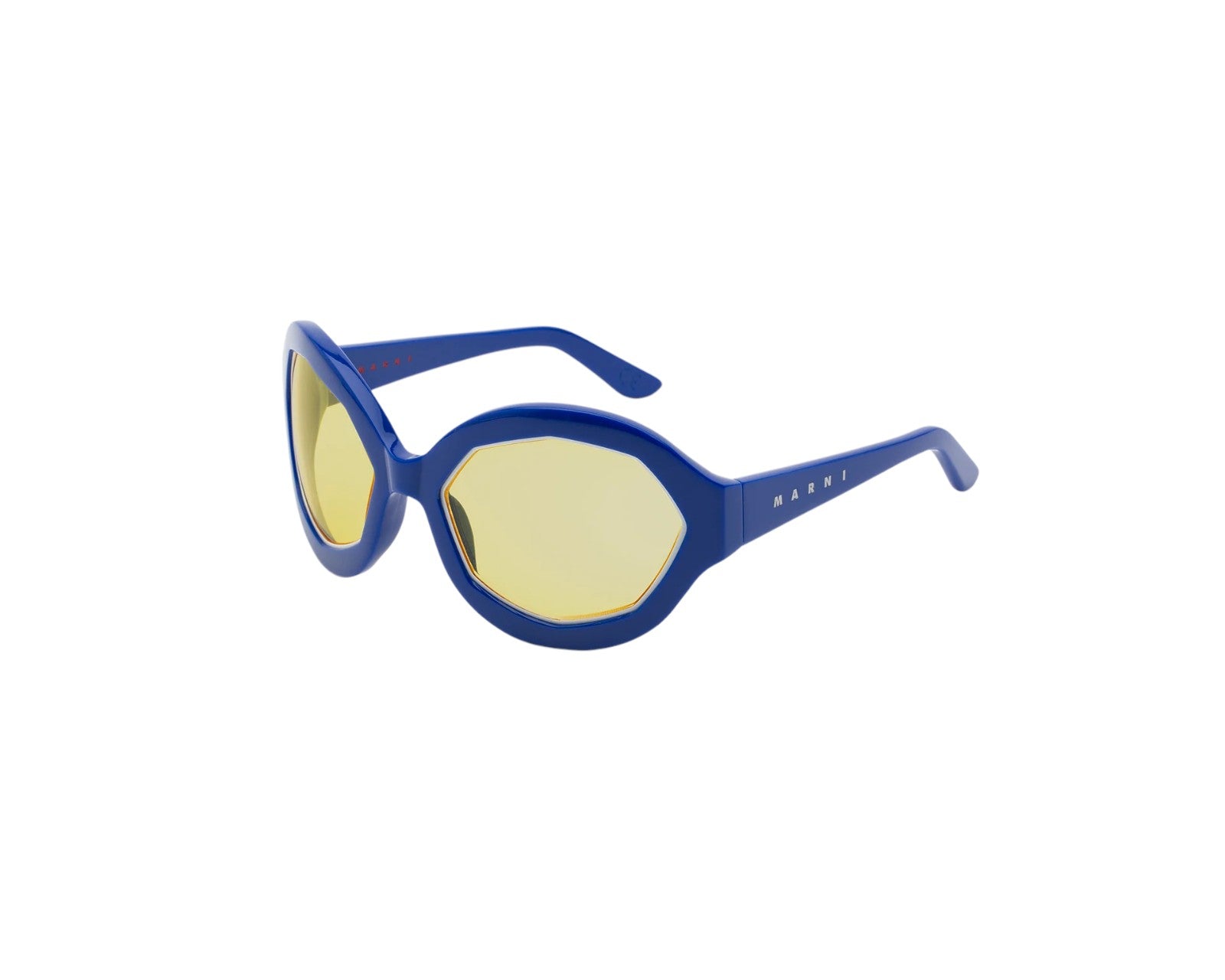 Marni Unisex Cumulus Cloud Blue Je3 Occhiali Da Sole Acetato Blu Giallo Geometrica Normale