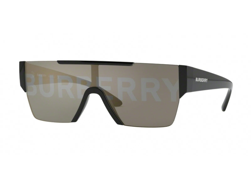 Burberry Uomo Be4291  3001/G Occhiali Da Sole Nylon Nero Grigio Squadrata Normale Decorazione