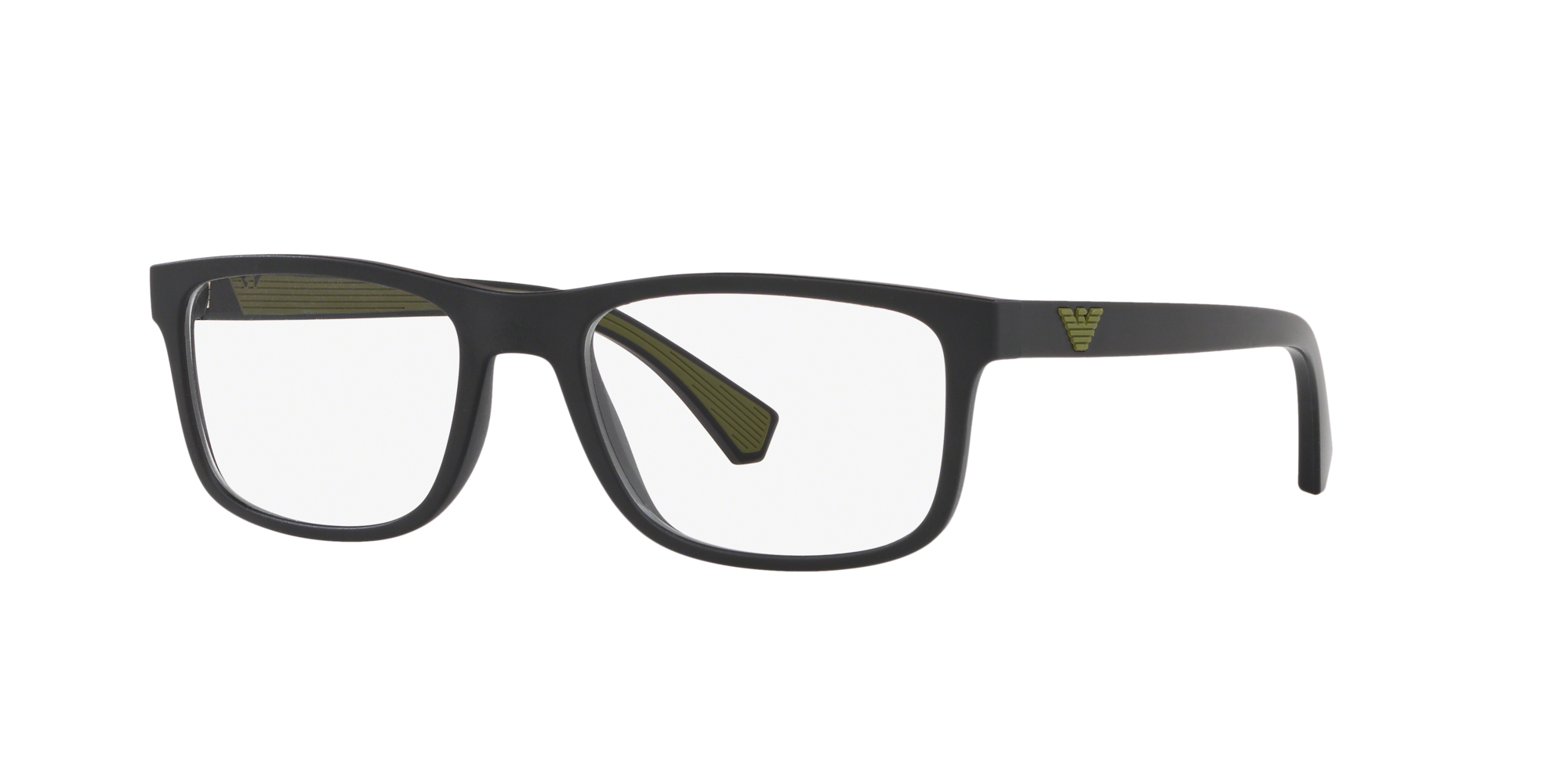 Emporio Armani Uomo Ea3147  5042 Montature Da Vista Iniettato Nero Trasparente Squadrata Normale