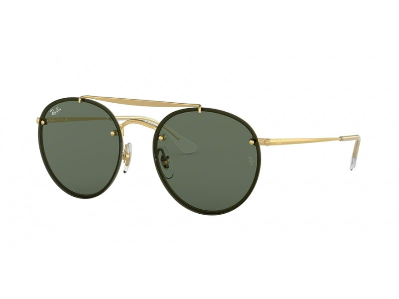 Ray - Ban Unisex Rb3614N Blaze Round Doublebridge 914071 Occhiali Da Sole Metallo Oro  Pantos Normale
