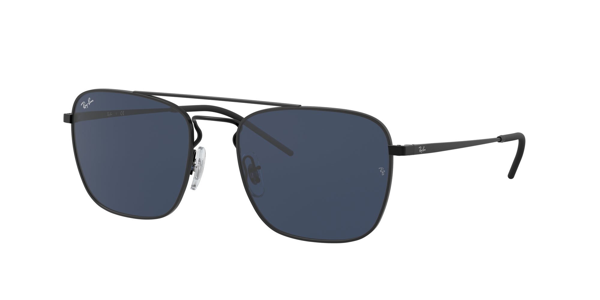 Ray - Ban Uomo Rb3588  901480 Occhiali Da Sole Metallo Nero Blu Squadrata Normale