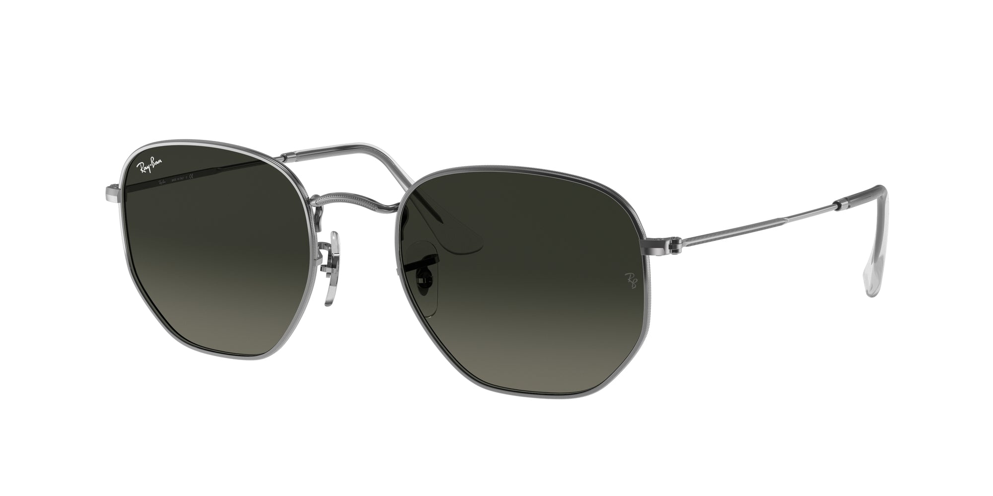 Ray - Ban Unisex Rb3548N Hexagonal 004/71 Occhiali Da Sole Metallo Grigio Grigio Geometrica Normale Sfumato