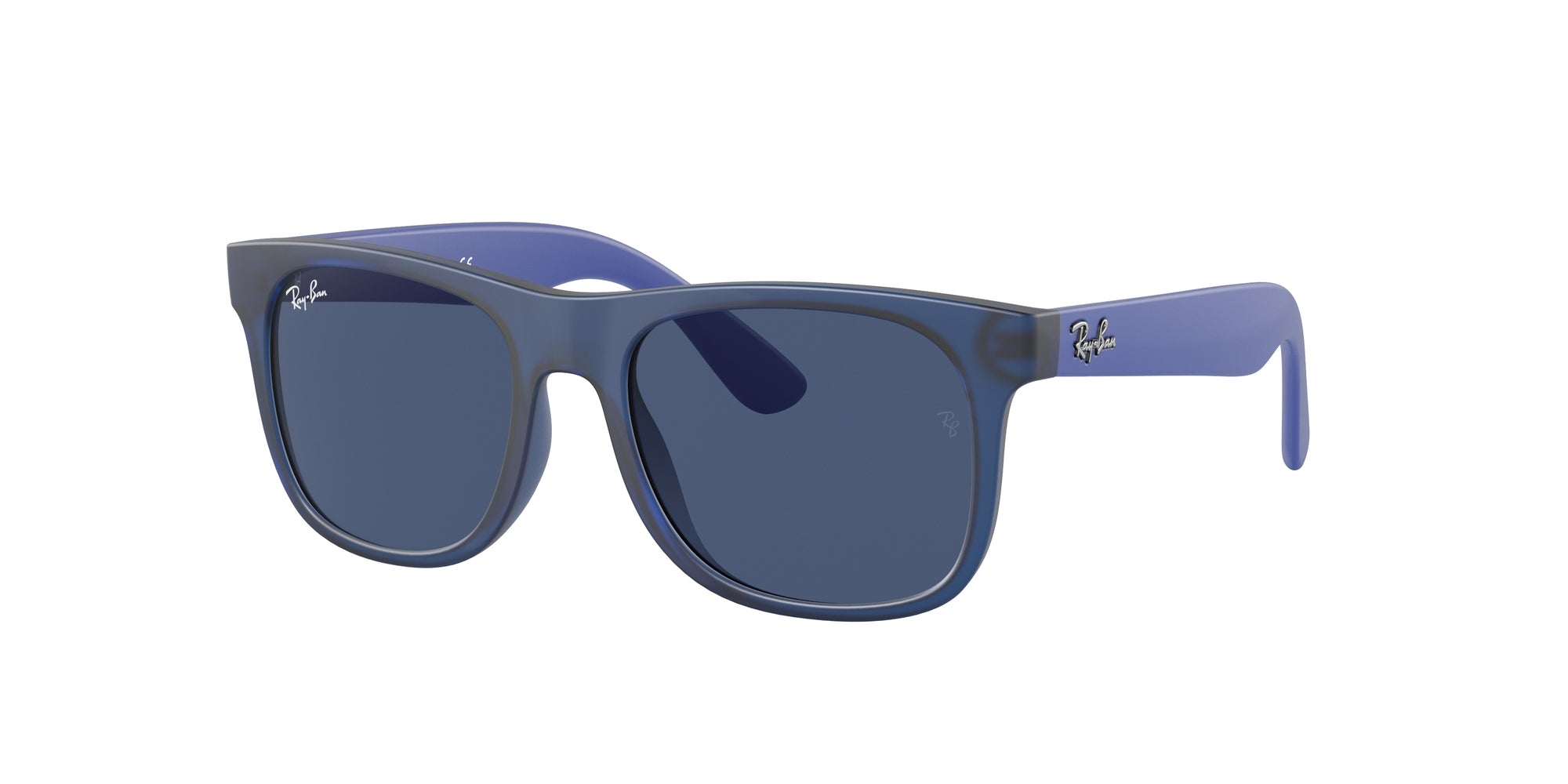 Ray - Ban Bambino Rj9069S Junior Justin 706080 Occhiali Da Sole Iniettato Blu Blu Squadrata Normale