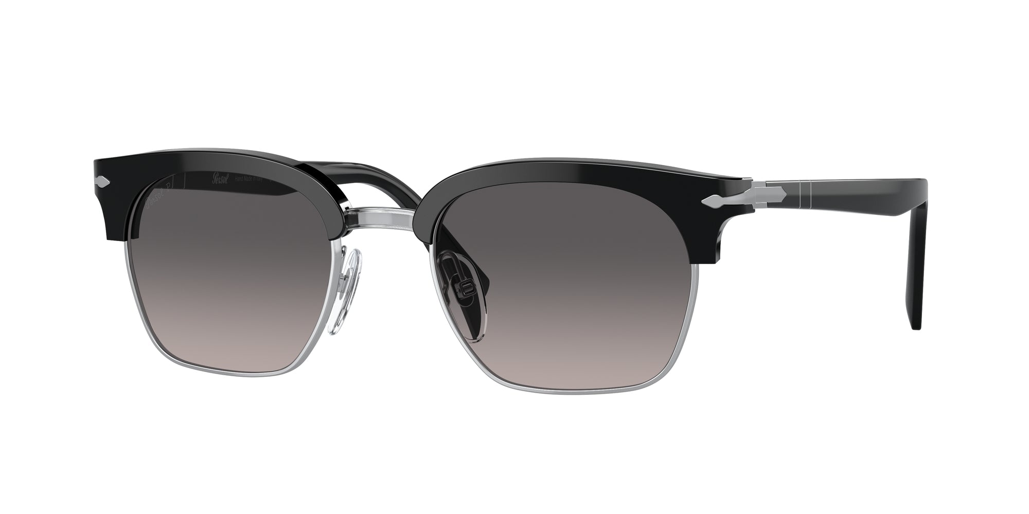 Persol Unisex Po3199S  1106M3 Occhiali Da Sole Acetato Nero Grigio Squadrata Polarizzata Sfumato