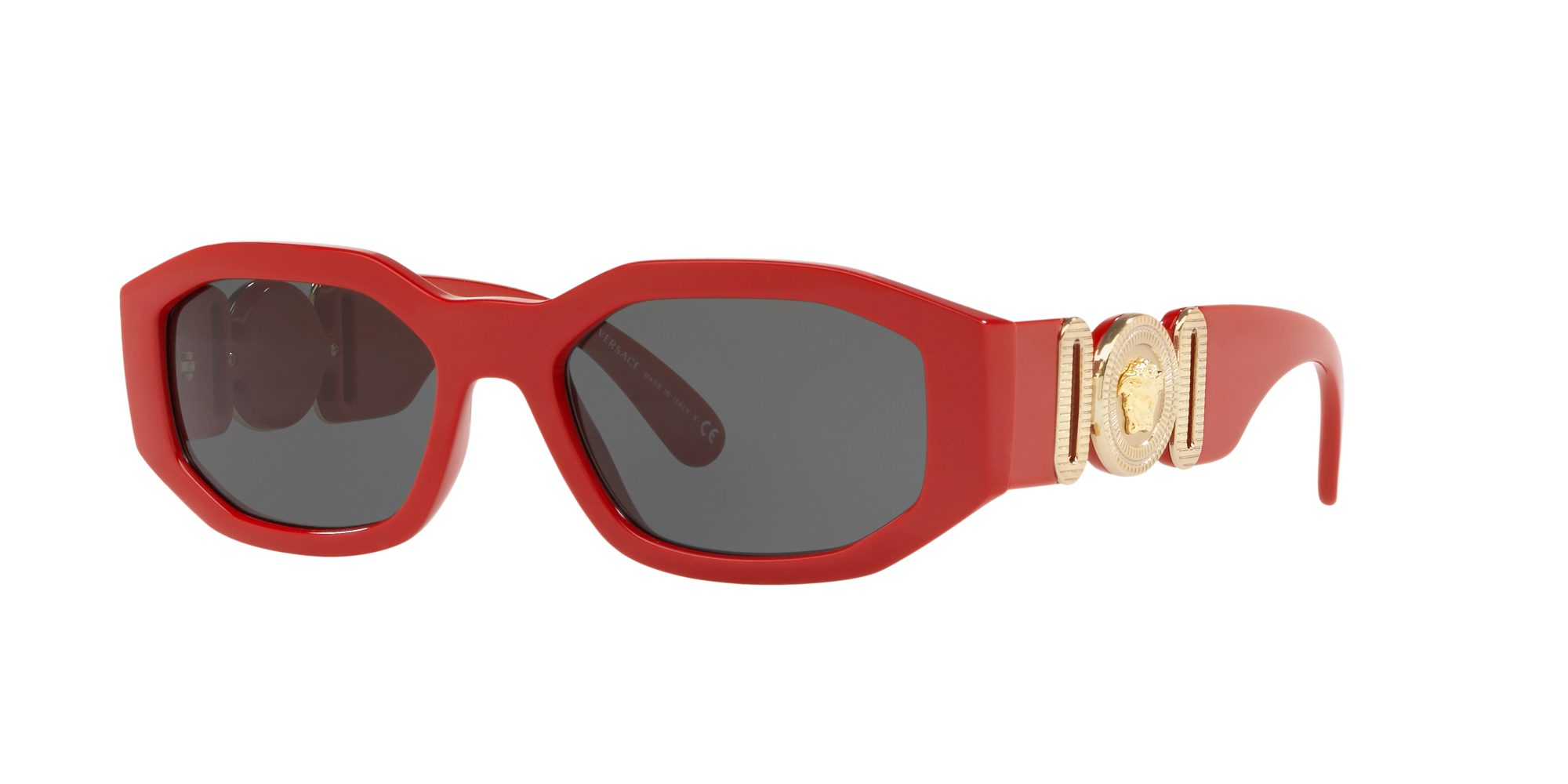 Versace Uomo Ve4361  533087 Occhiali Da Sole Nylon Rosso Grigio Geometrica Normale