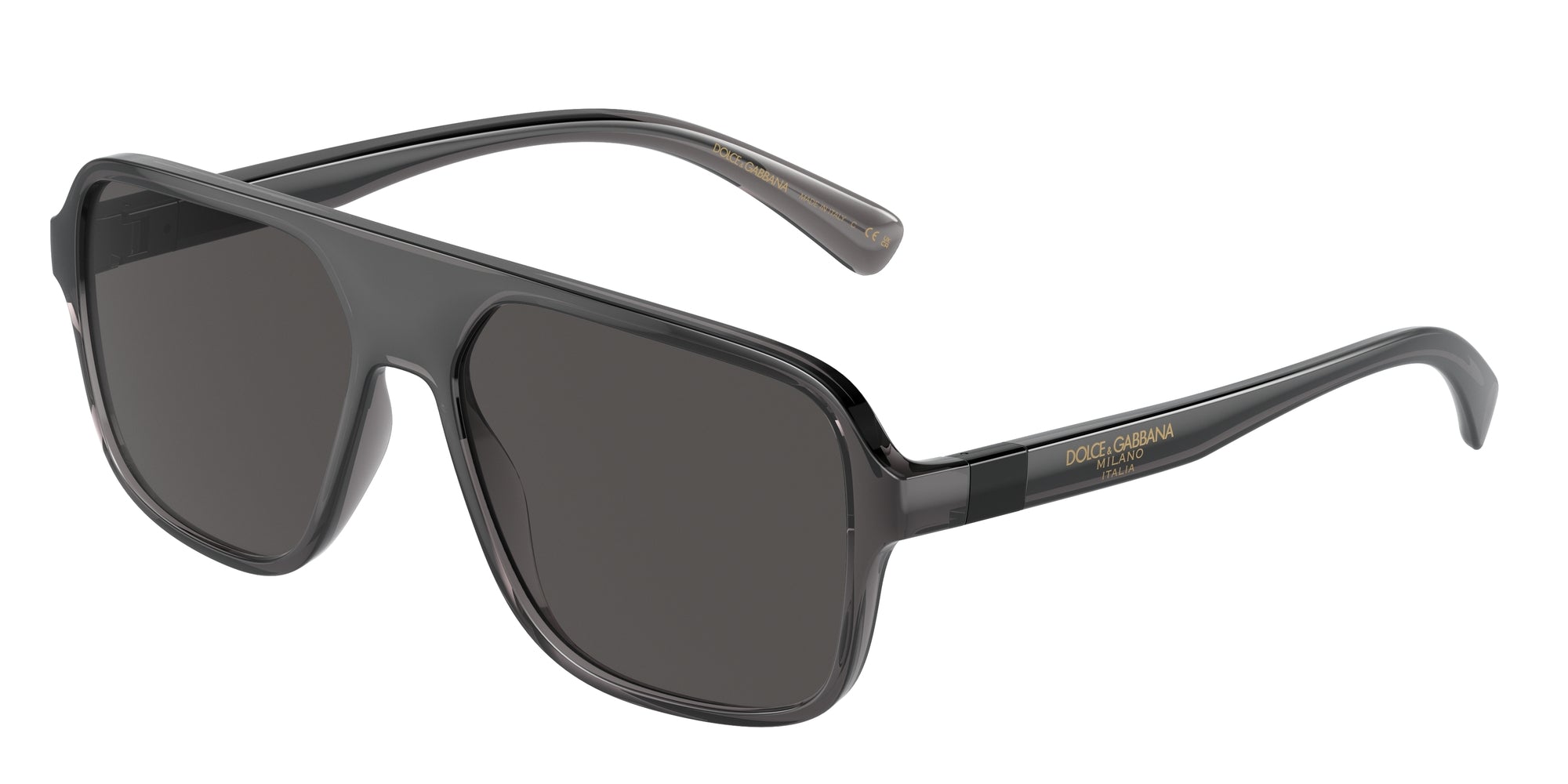 Dolce & Gabbana Uomo Dg6134  325787 Occhiali Da Sole Nylon Grigio Grigio Squadrata Normale