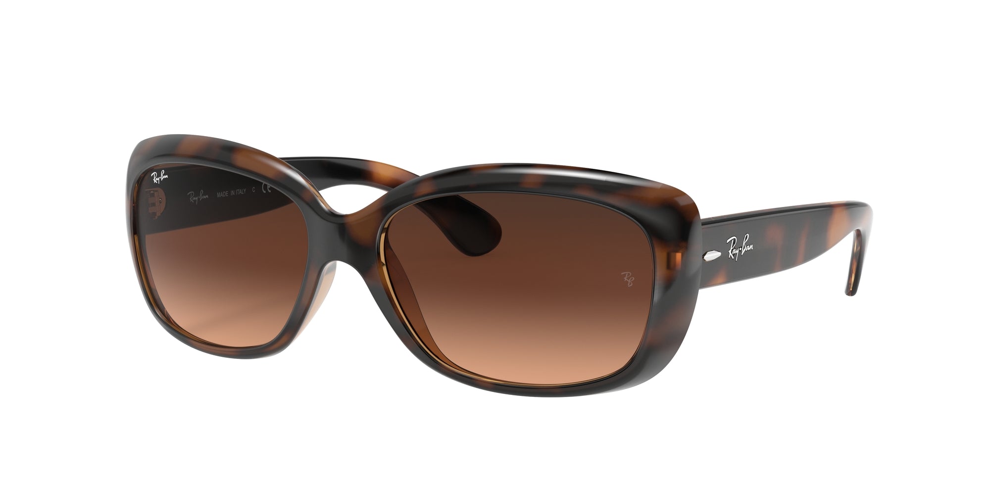 Ray - Ban Donna Rb4101 Jackie Ohh 642/A5 Occhiali Da Sole Iniettato Tartaruga Rosa Farfalla Normale Sfumato