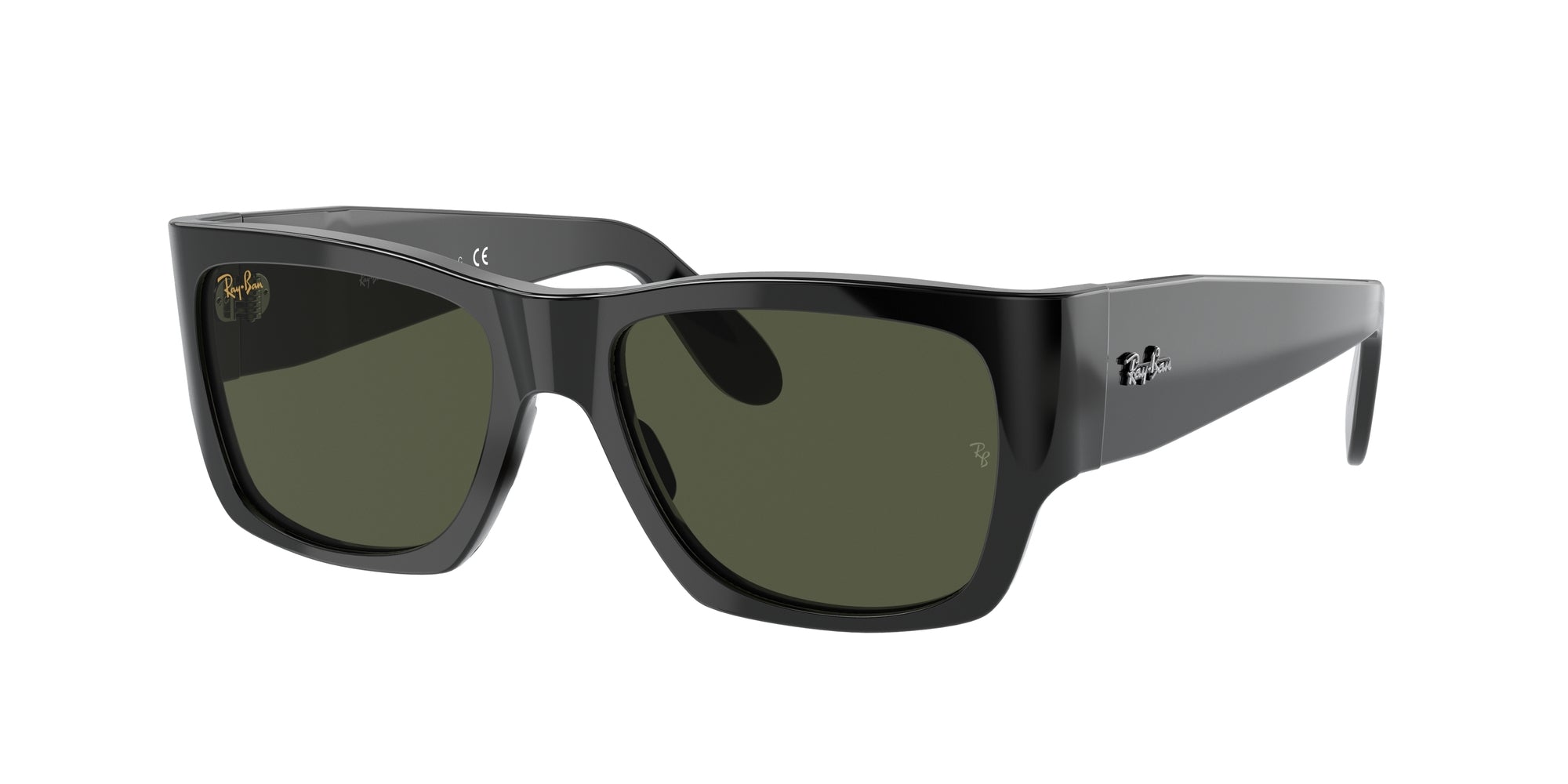 Ray - Ban Unisex Rb2187 Wayfarer Nomad 901/31 Occhiali Da Sole Acetato Nero G15 Squadrata Normale