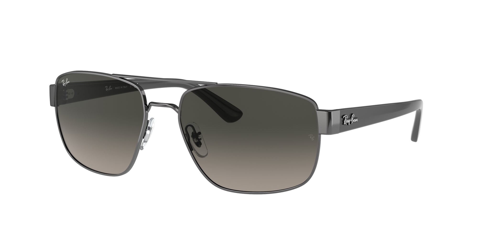 Ray - Ban Uomo Rb3663  004/71 Occhiali Da Sole Metallo Grigio Grigio Geometrica Normale Sfumato