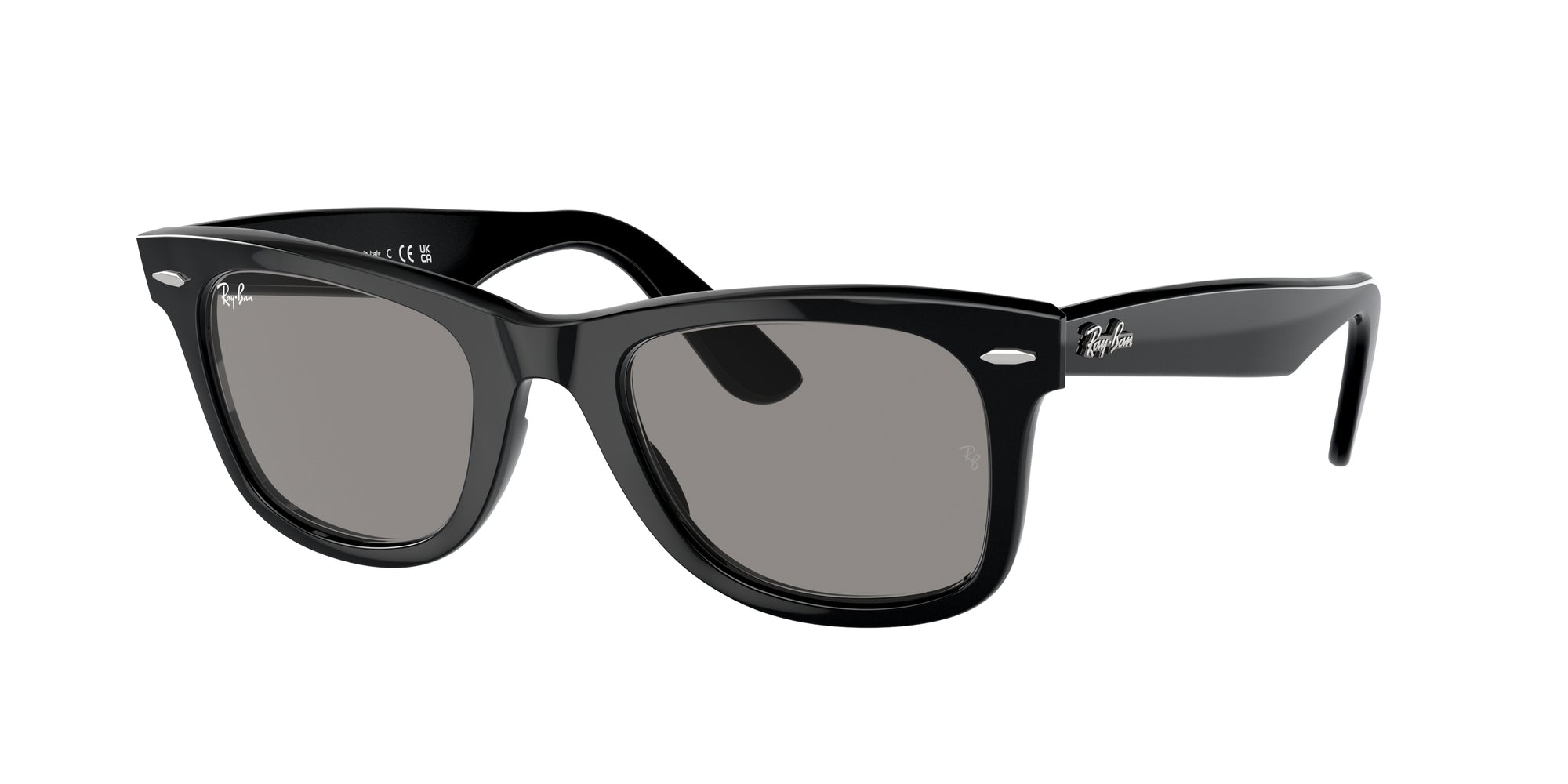 Ray - Ban Unisex Rb2140 Wayfarer 6495R5 Occhiali Da Sole Acetato Nero Grigio Squadrata Normale