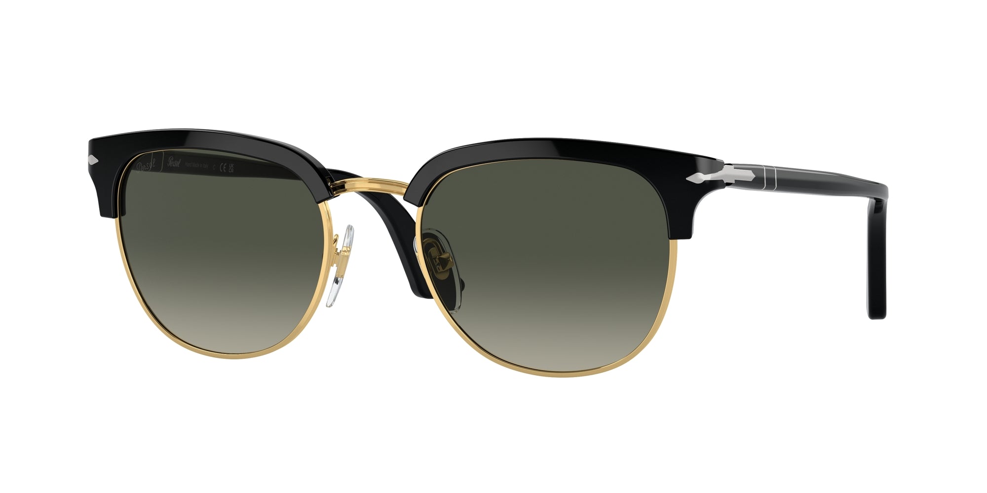 Persol Uomo Po3105S Cellor 112871 Occhiali Da Sole Acetato Nero Grigio Pantos Normale Sfumato
