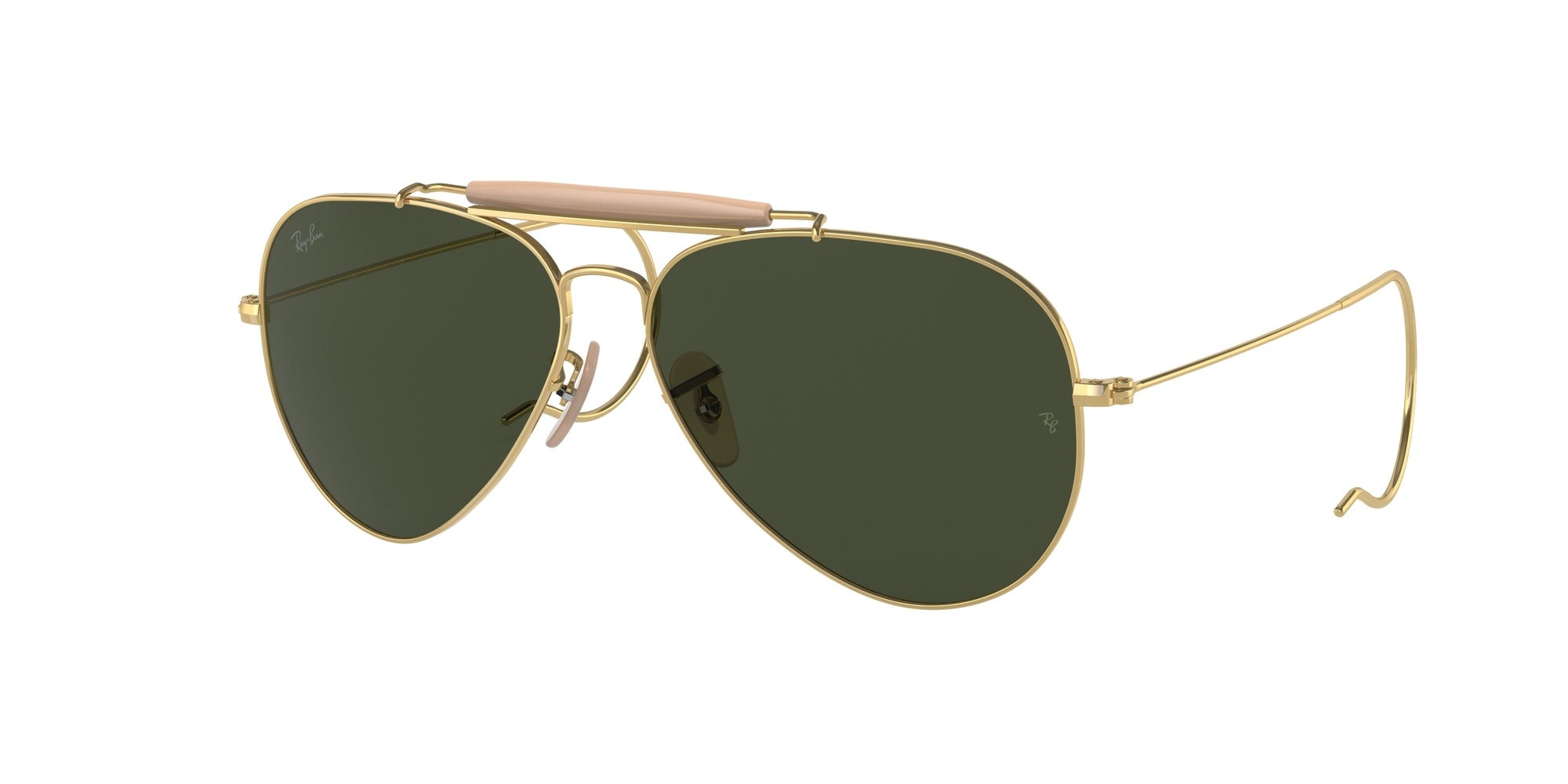 Ray - Ban Unisex Rb3030 Outdoorsman I W3402 Occhiali Da Sole Metallo Oro G15 Pilot Normale