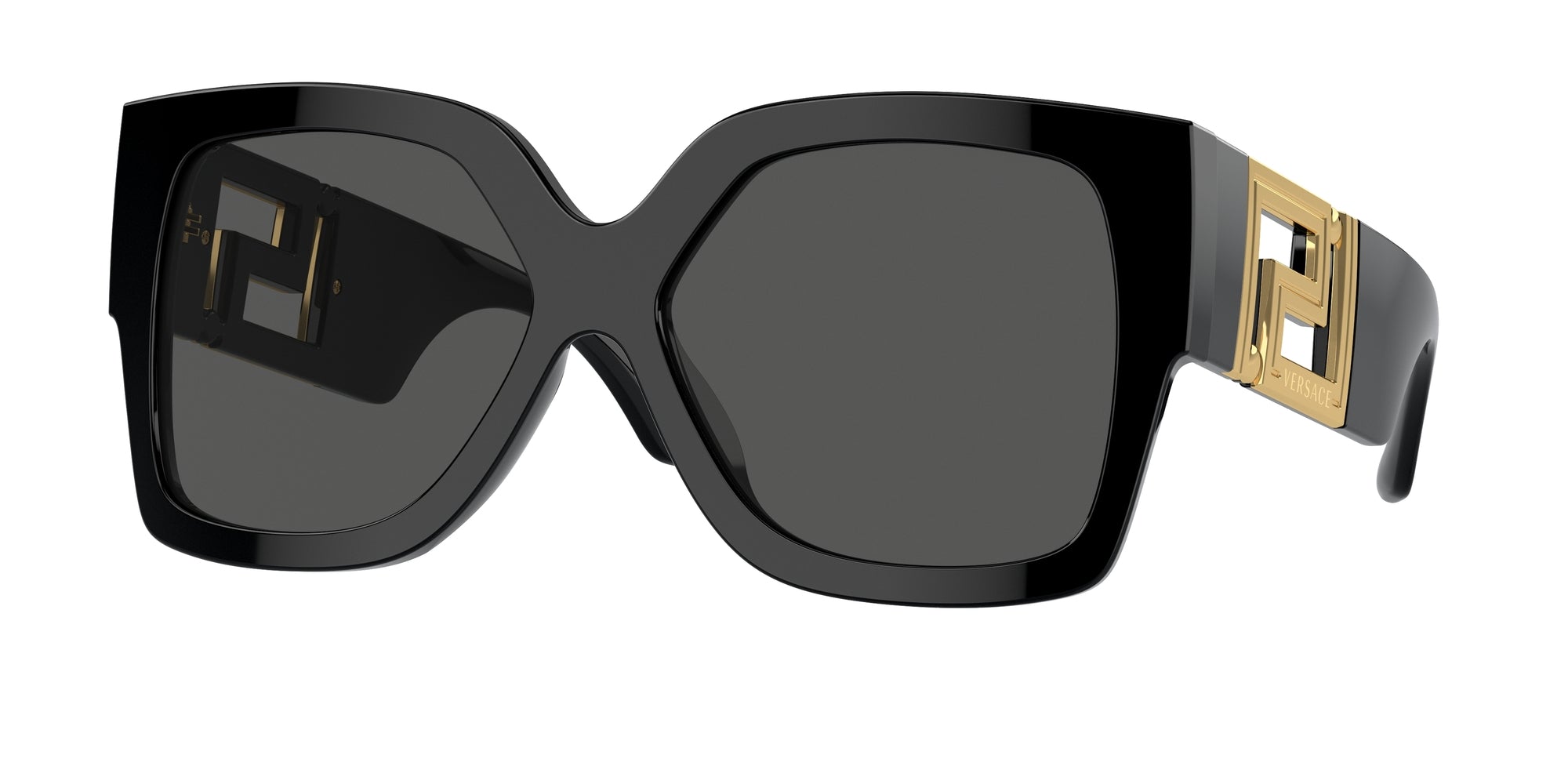 Versace Donna Ve4402 Gb1/87 Occhiali Da Sole Acetato Nero Grigio Squadrata Normale