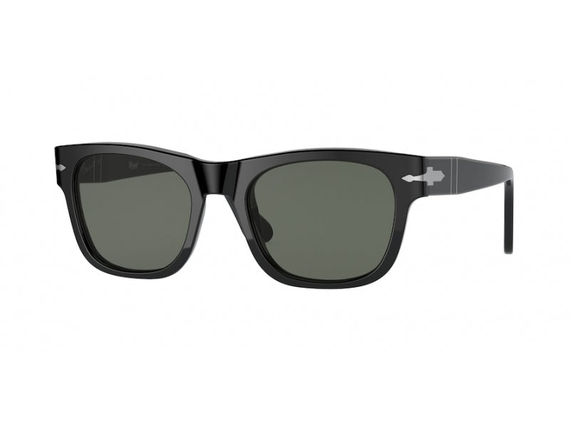 Persol Unisex Po3269S  95/58 Occhiali Da Sole Plastica Nero Verde Squadrata Polarizzata