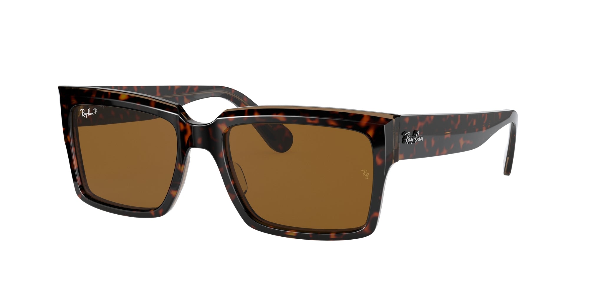 Ray - Ban Unisex Rb2191 Inverness 129257 Occhiali Da Sole Acetato Oro Marrone Squadrata Polarizzata