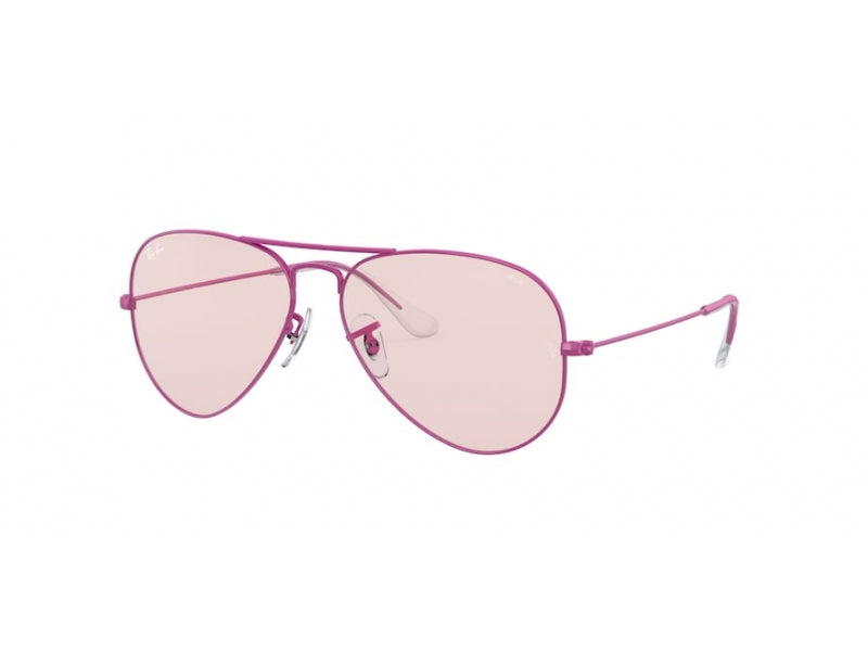 Ray - Ban Unisex Rb3025 Aviator Large Metal 9224T5 Occhiali Da Sole Metallo Viola Rosa Pilot  Fotocromatico