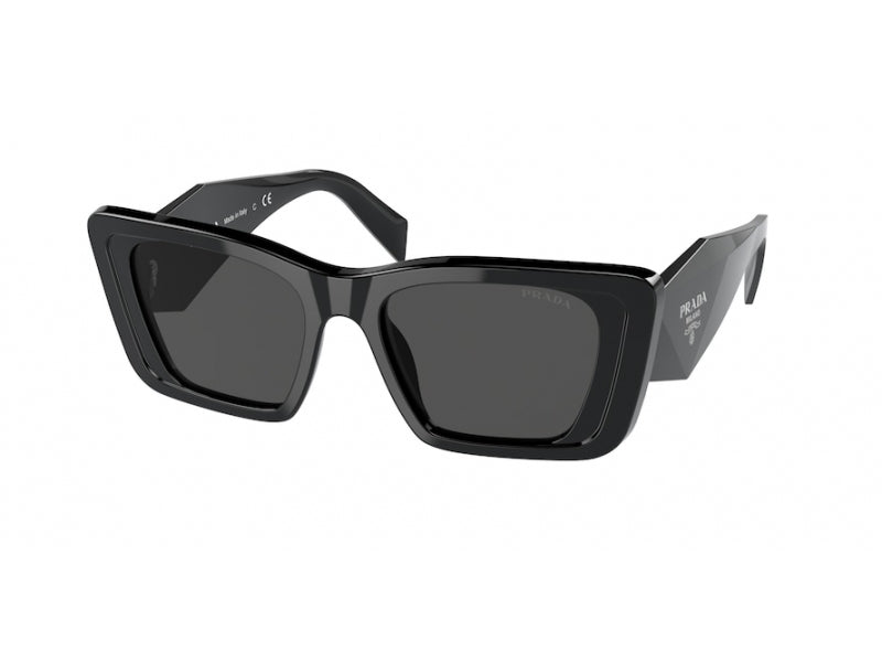 Prada Donna Pr 08Ys  1Ab5S0 Occhiali Da Sole Acetato Nero Grigio Farfalla Normale