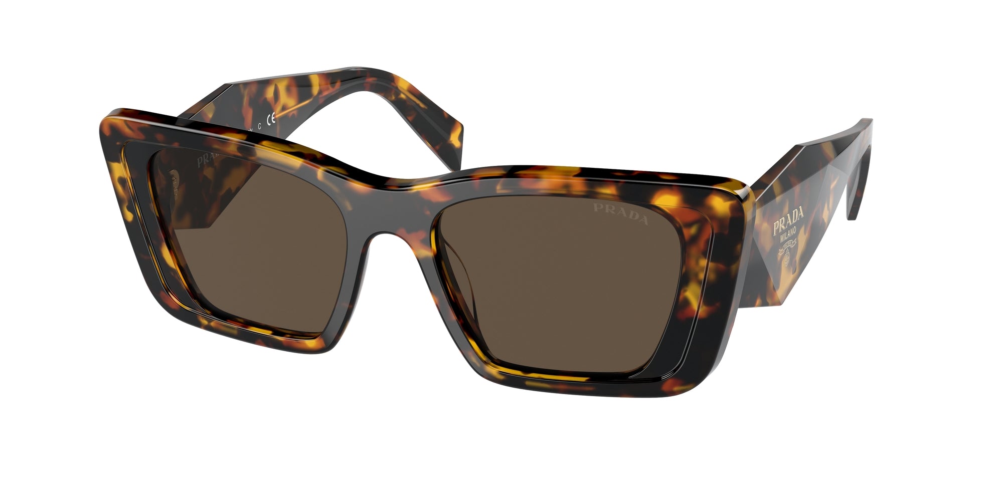 Prada Donna Pr 08Ys  01V8C1 Occhiali Da Sole Acetato Tartaruga Marrone Farfalla Normale