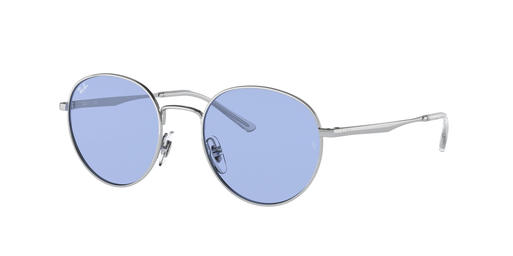Ray - Ban Unisex Rb3681 003/80 Occhiali Da Sole Metallo Argento Blu Pantos Normale