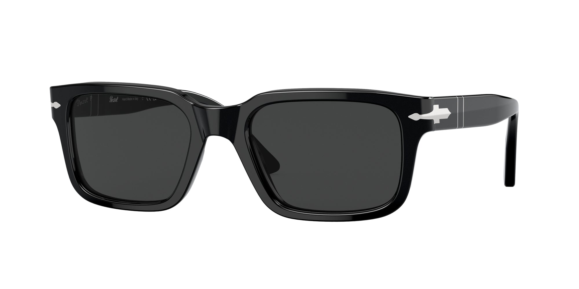 Persol Unisex Po3272S  95/48 Occhiali Da Sole Acetato Nero Grigio Squadrata Polarizzata