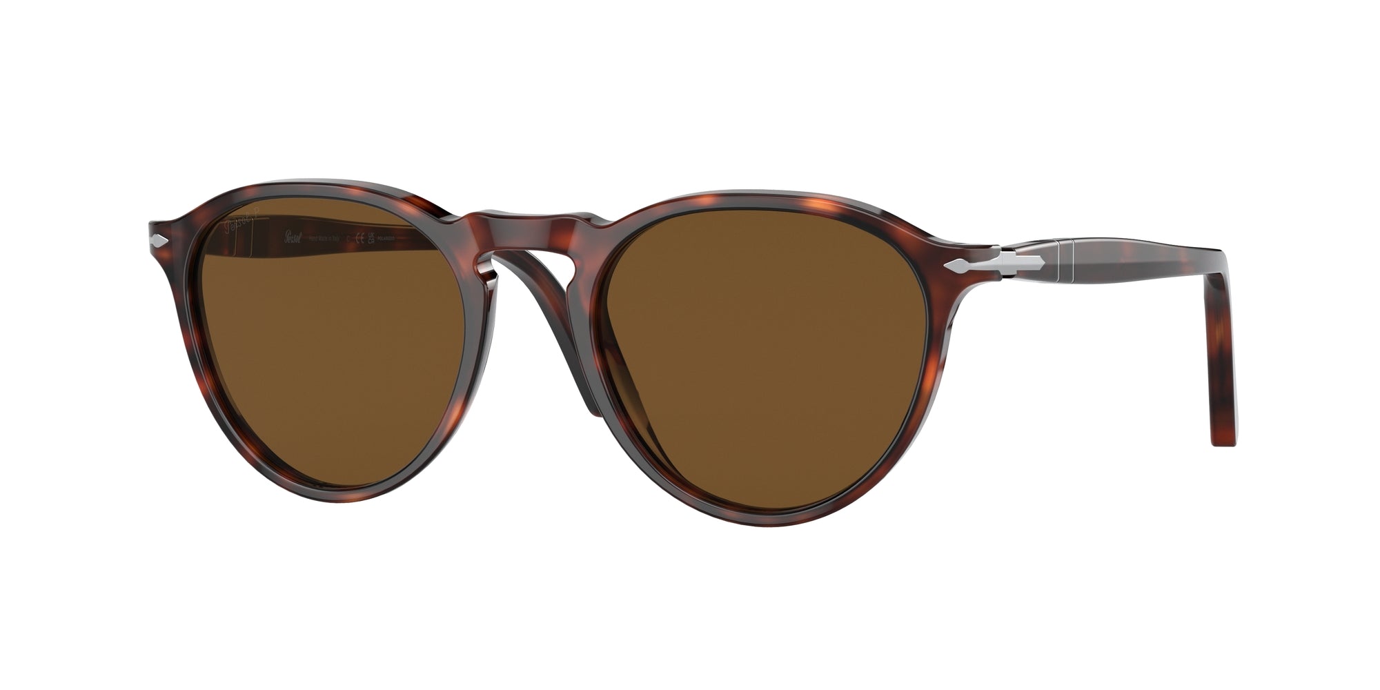 Persol Unisex Po3286S  24/57 Occhiali Da Sole Acetato Tartaruga Marrone Pantos Polarizzata