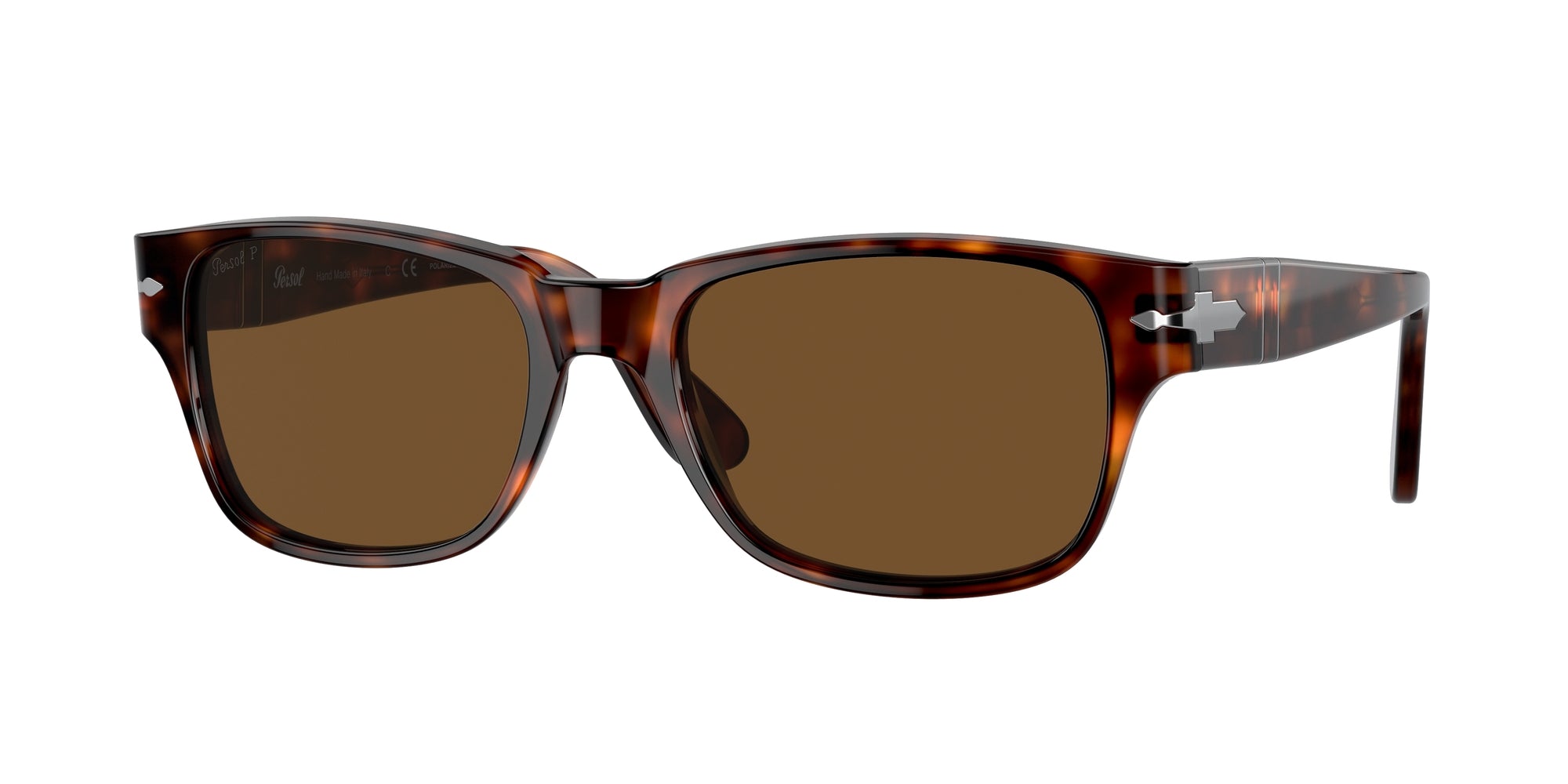 Persol Uomo Po3288S  24/57 Occhiali Da Sole Acetato Tartaruga Marrone Squadrata Polarizzata