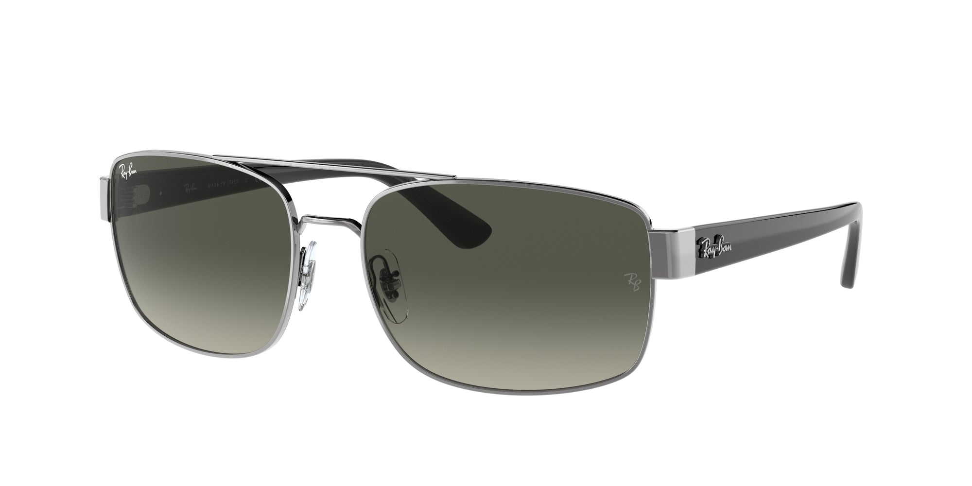 Ray - Ban Uomo Rb3687 004/71 Occhiali Da Sole Metallo Grigio Grigio Pillow Normale Sfumato