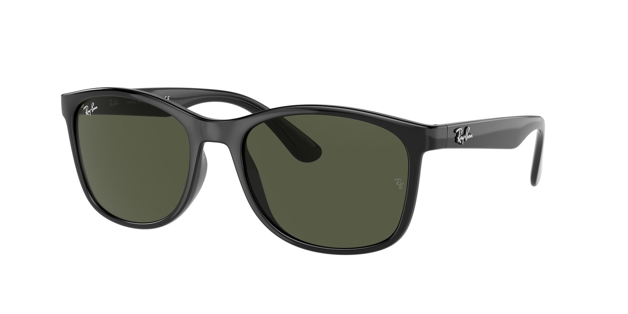 Ray - Ban Unisex Rb4374  601/31 Occhiali Da Sole Nylon Nero Verde Squadrata Normale