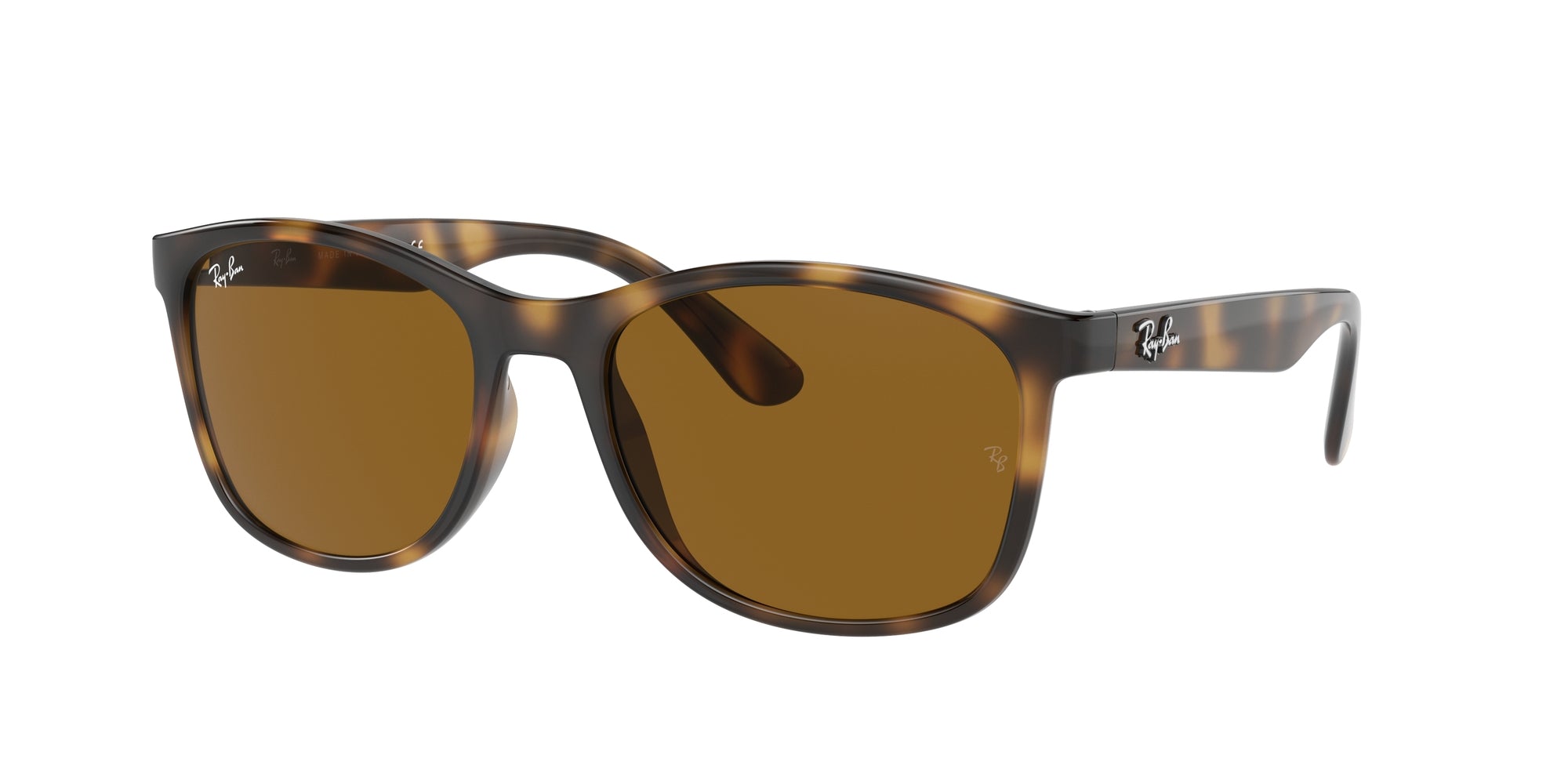 Ray - Ban Unisex Rb4374 710/33 Occhiali Da Sole Nylon Tartaruga Marrone Squadrata Normale