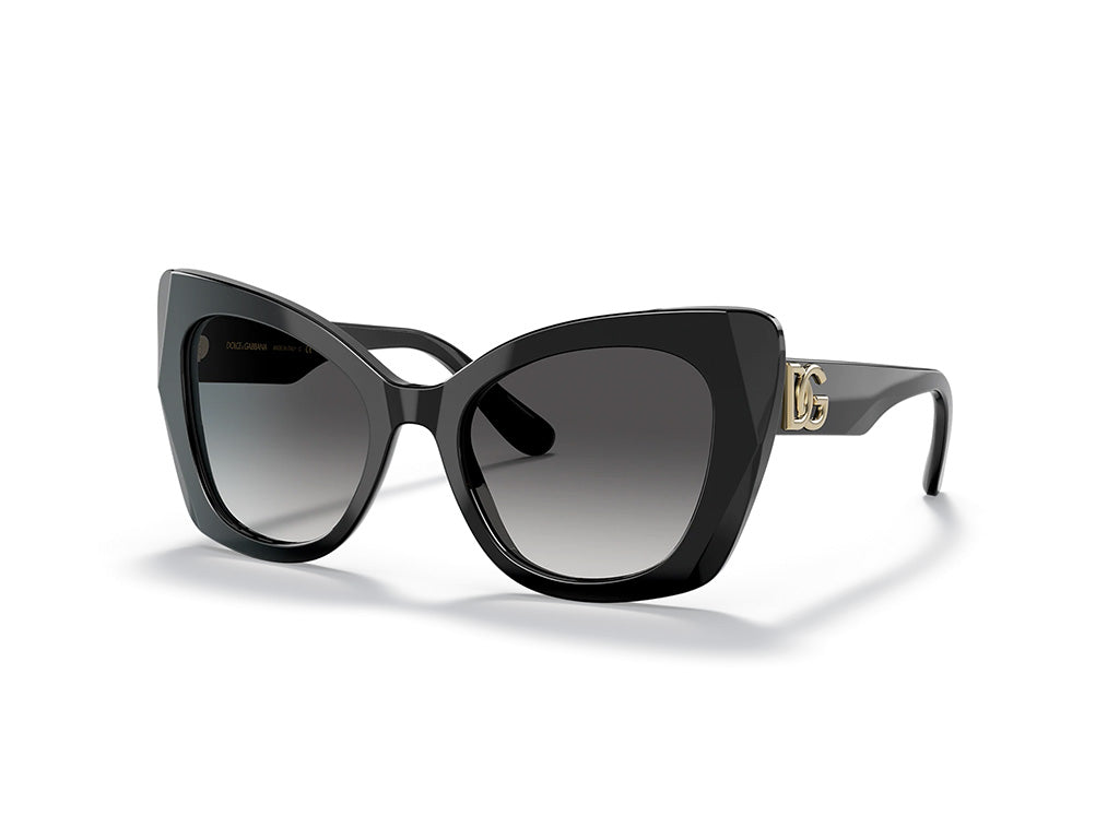 Dolce & Gabbana Donna Dg4405 501/8G Occhiali Da Sole Acetato Nero Grigio Farfalla Normale Sfumato