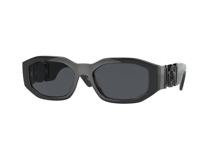 Versace Unisex Ve4361  536087 Occhiali Da Sole Nylon Nero Grigio Geometrica Normale